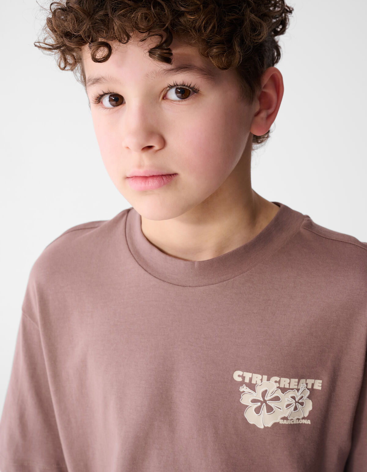 Create Artwork T-shirt Taupe SHOEBY BOYS