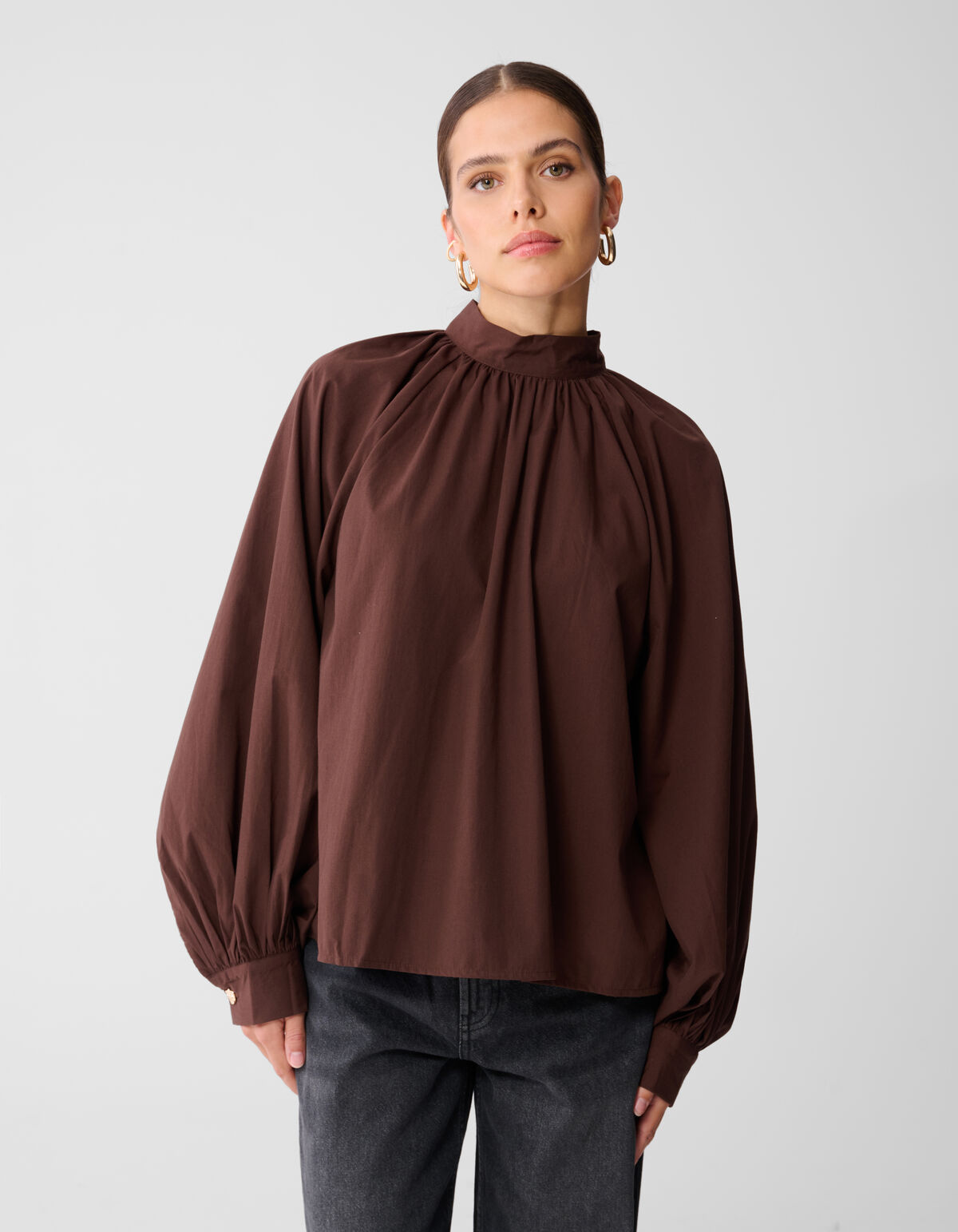 Strik Blouse Bruin SHOEBY WOMEN