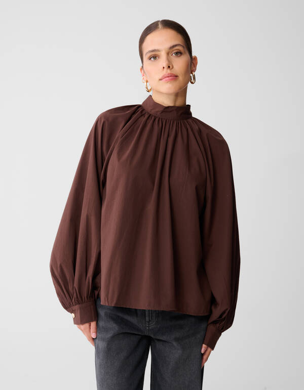 Strik Blouse Bruin SHOEBY WOMEN