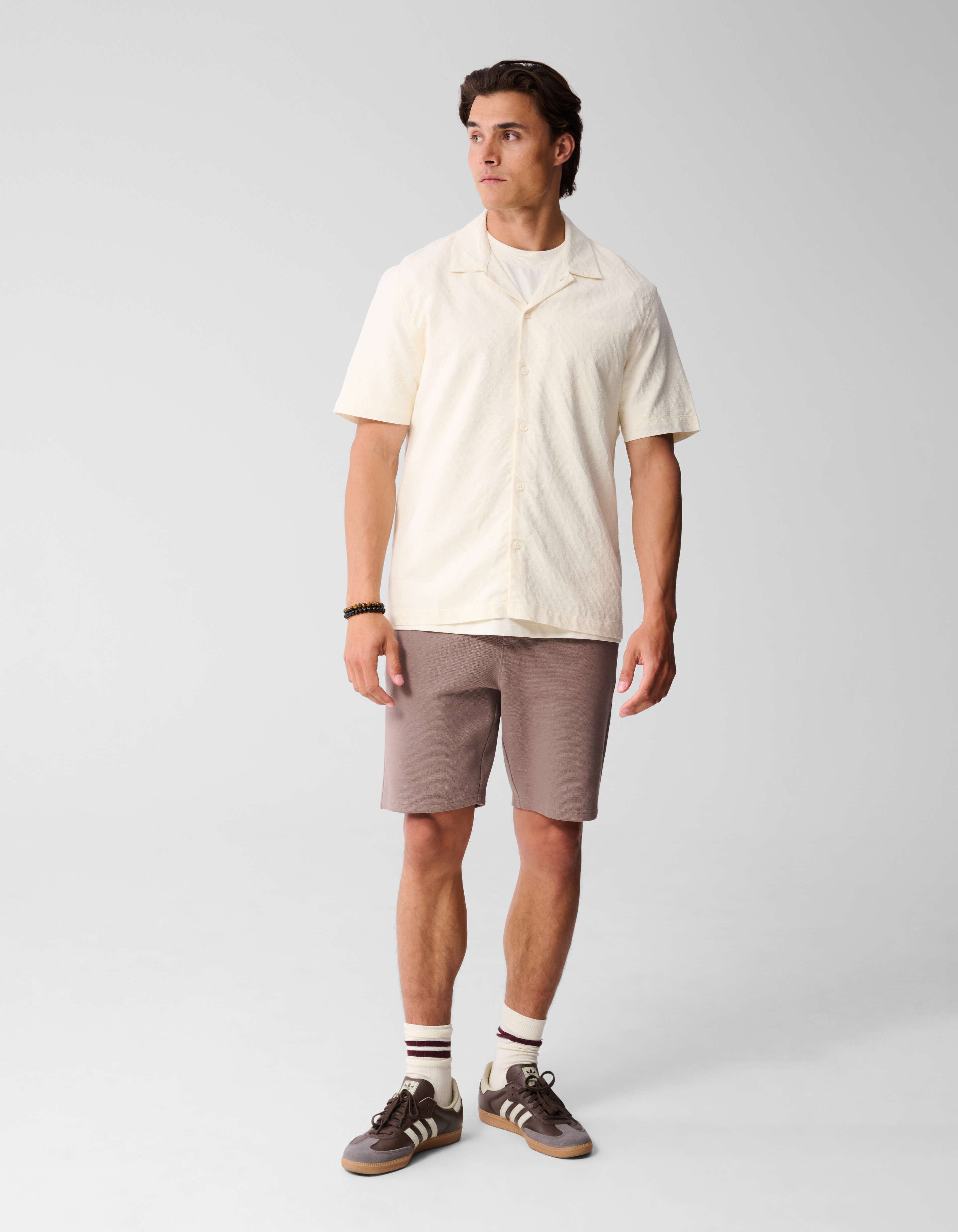 Jacquard Shirt Gebroken Wit SHOEBY MEN