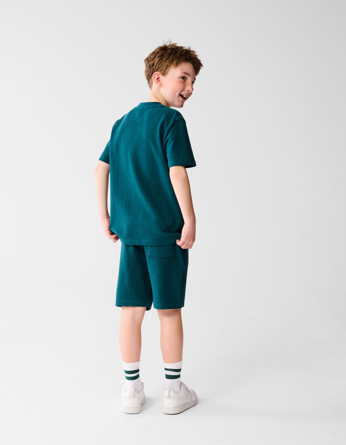 Tekst T-shirt Groen SHOEBY BOYS