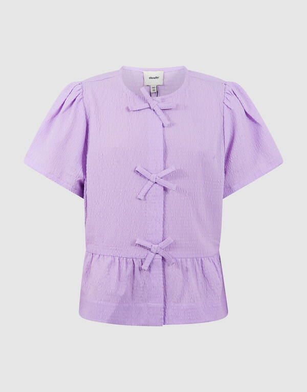 Strik Stripe Blouse Lichtpaars SHOEBY GIRLS