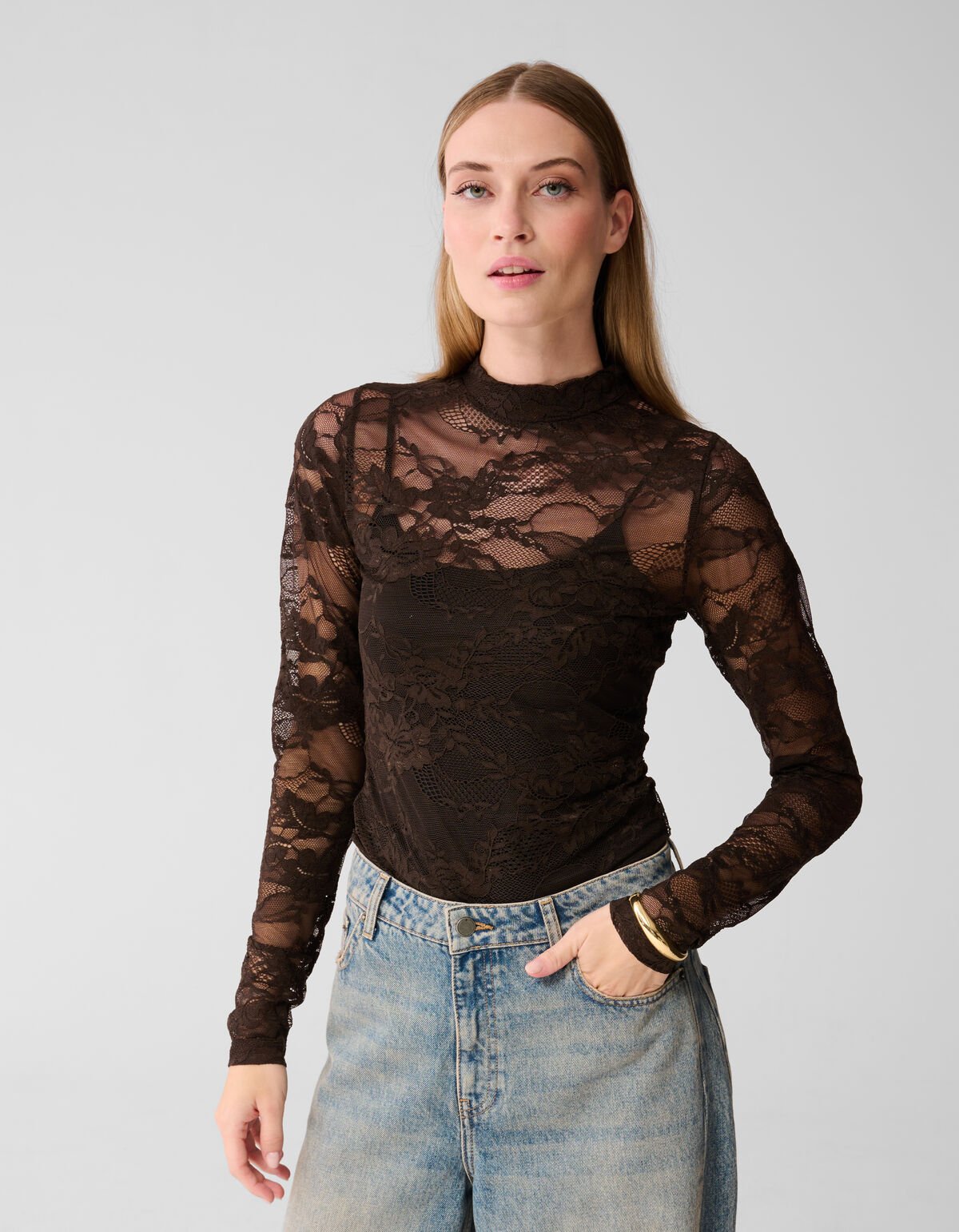 Kanten Top Bruin SHOEBY WOMEN