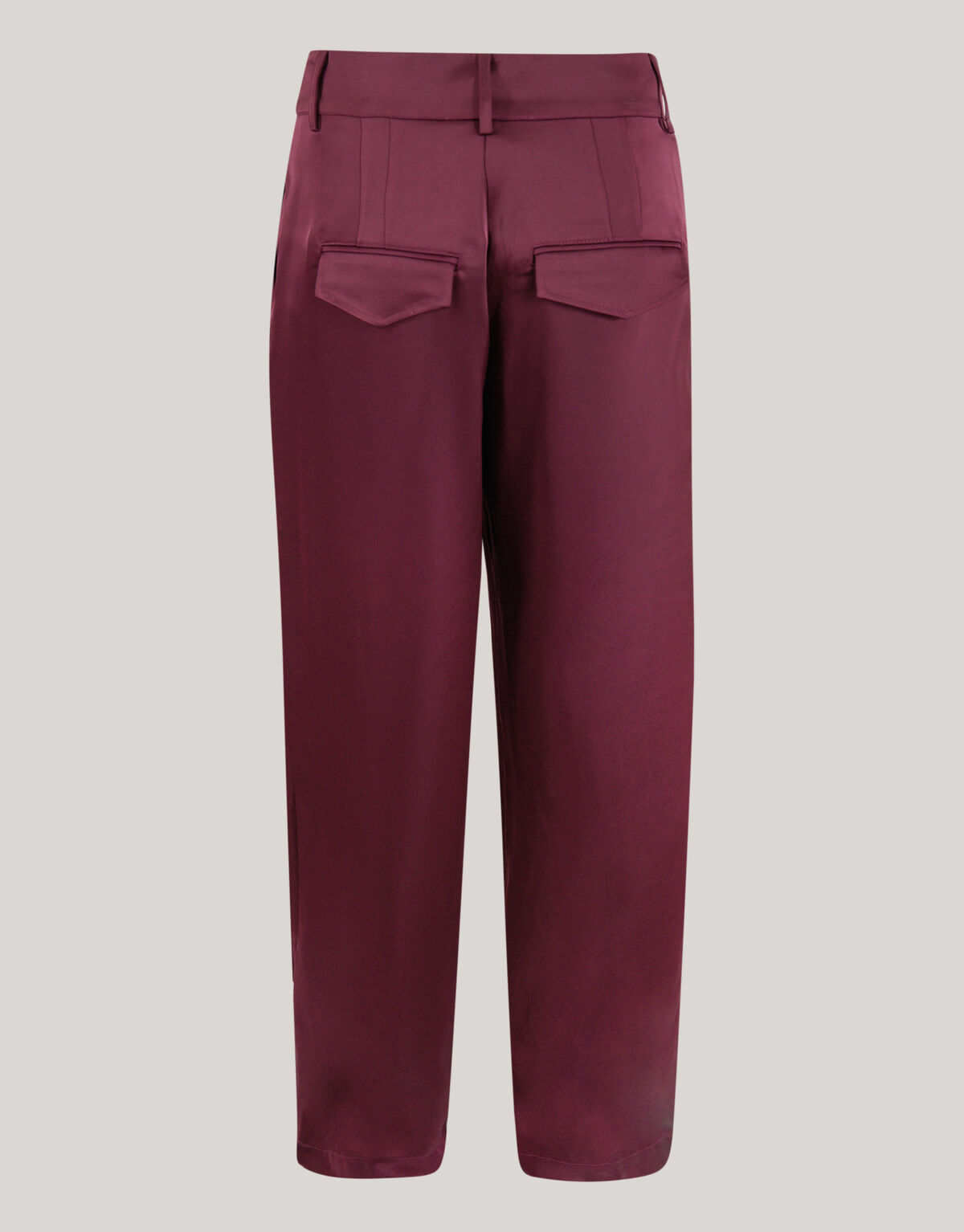 Satijnen Wide Leg Broek Donkerrood By Lonneke SHOEBY WOMEN