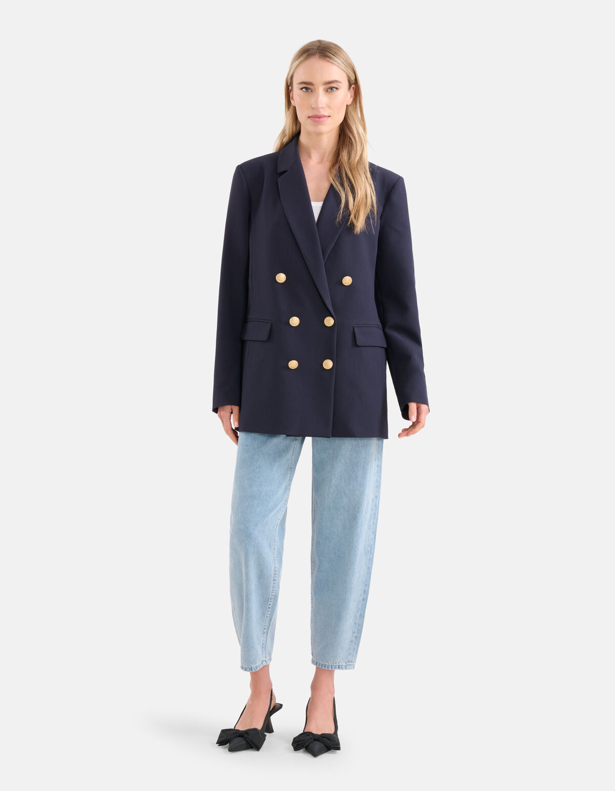 Relaxed Fit Blazer Donkerblauw By Lonneke SHOEBY WOMEN