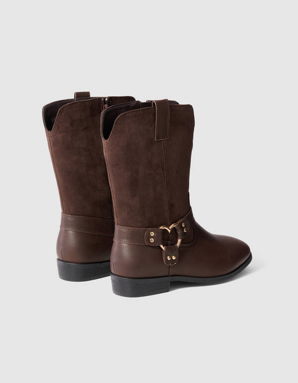 Stitched Western Laarzen Bruin SHOEBY SHOES