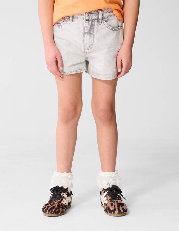 Basis Denim Short Lichtgrijs SHOEBY GIRLS