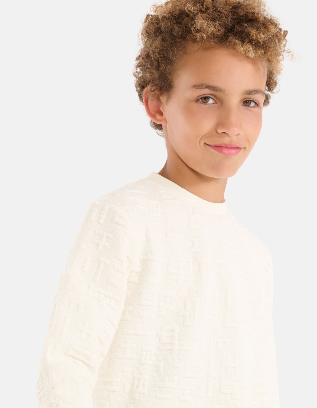 Structuur Sweater Gebroken Wit SHOEBY BOYS