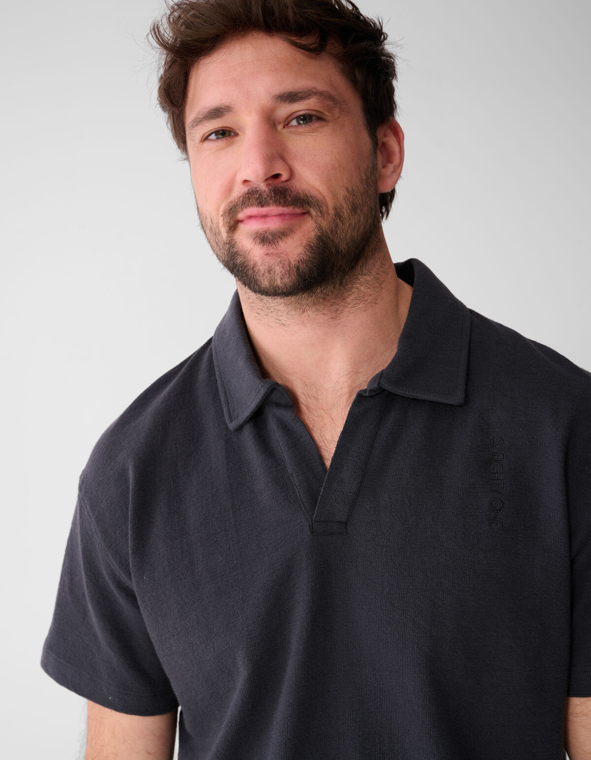 Relaxed Polo Donkergrijs SHOEBY MEN