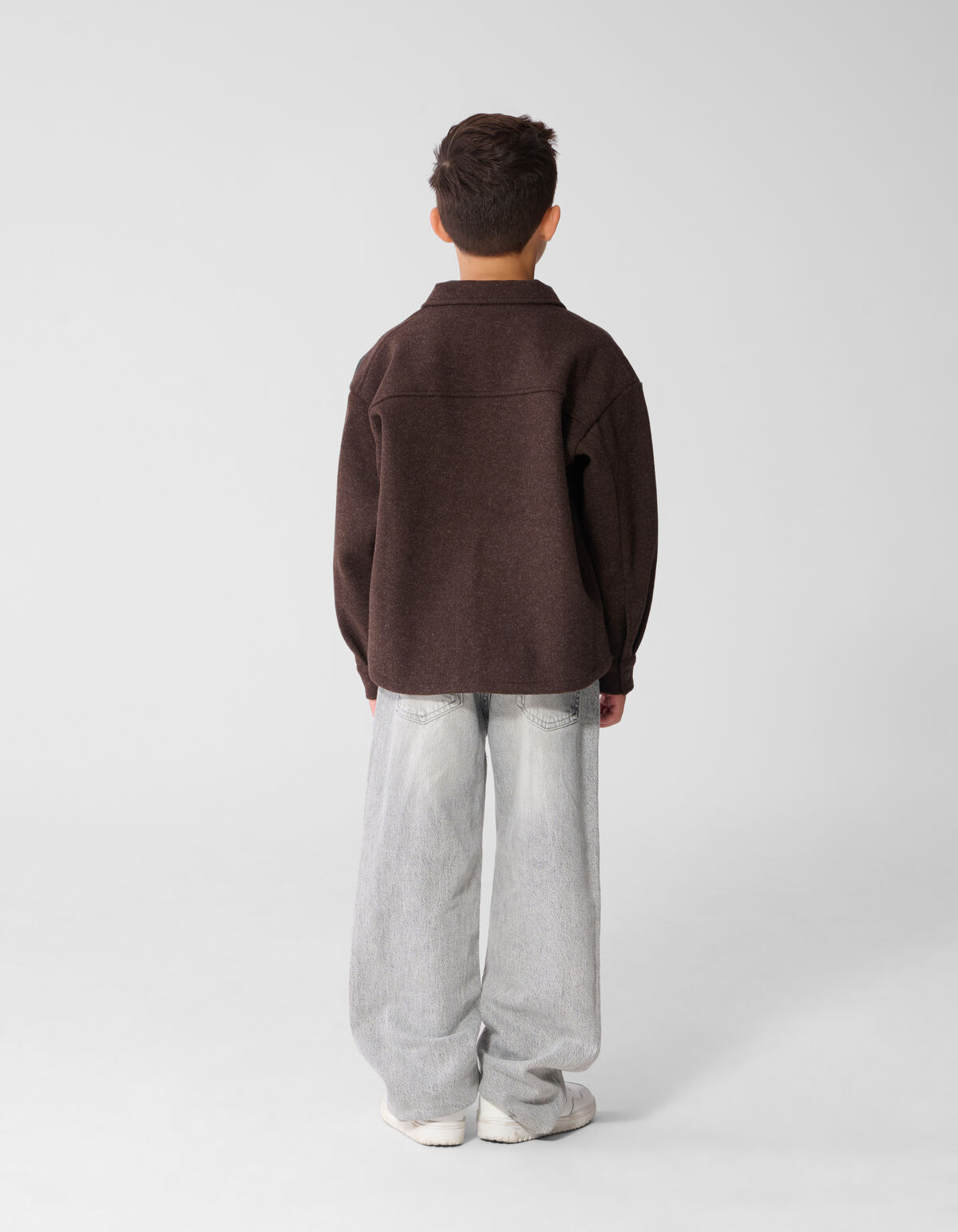 Felt Overshirt Donkerbruin SHOEBY BOYS