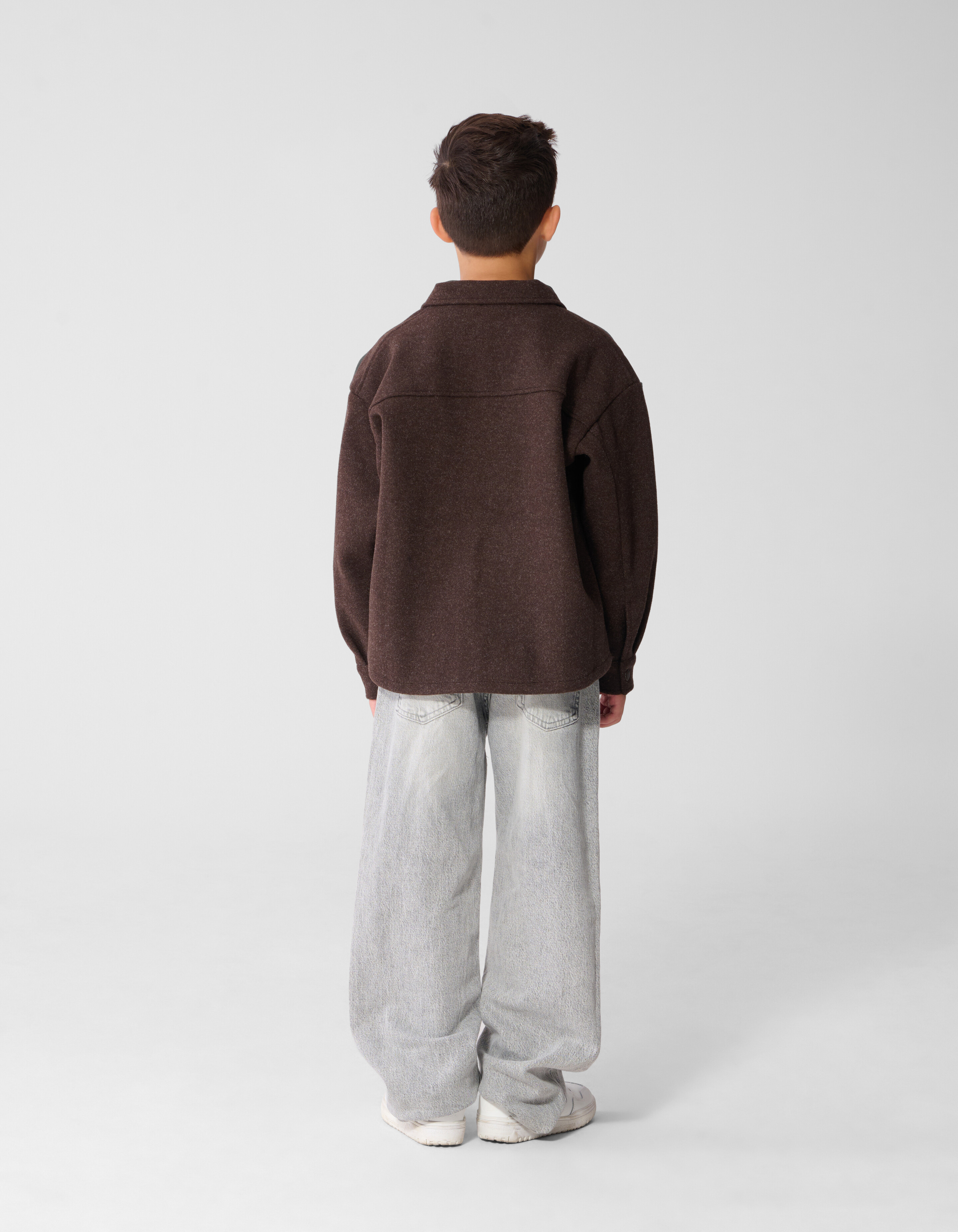 Felt Overshirt Donkerbruin SHOEBY BOYS