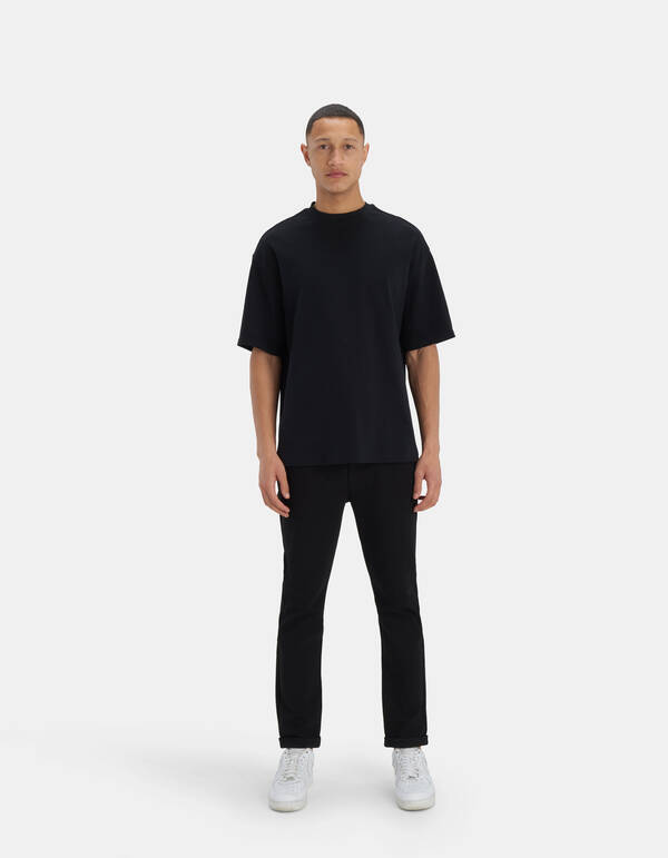Slim Fit Pantalon Zwart REFILL