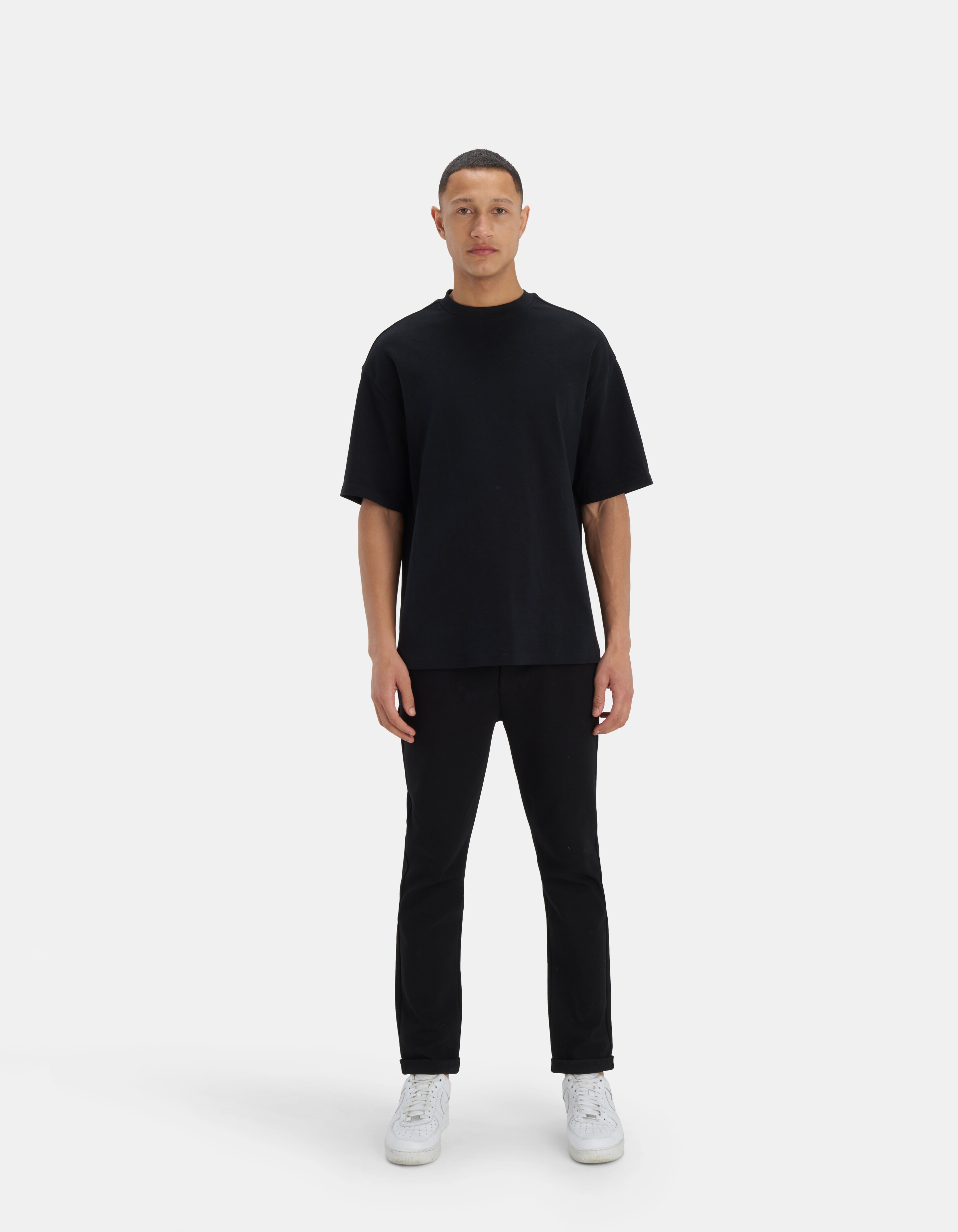 Slim Fit Pantalon Zwart REFILL
