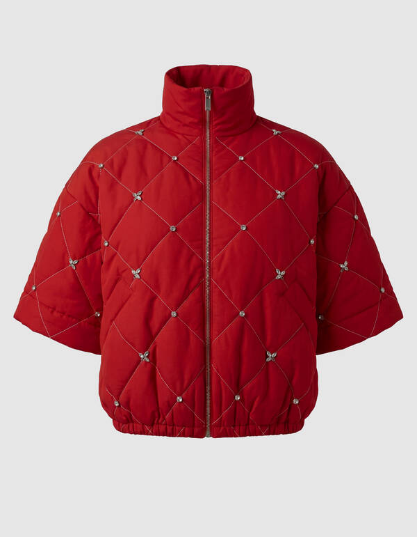 Quilted Strass Bomber Jack Rood SHOEBY WOMEN