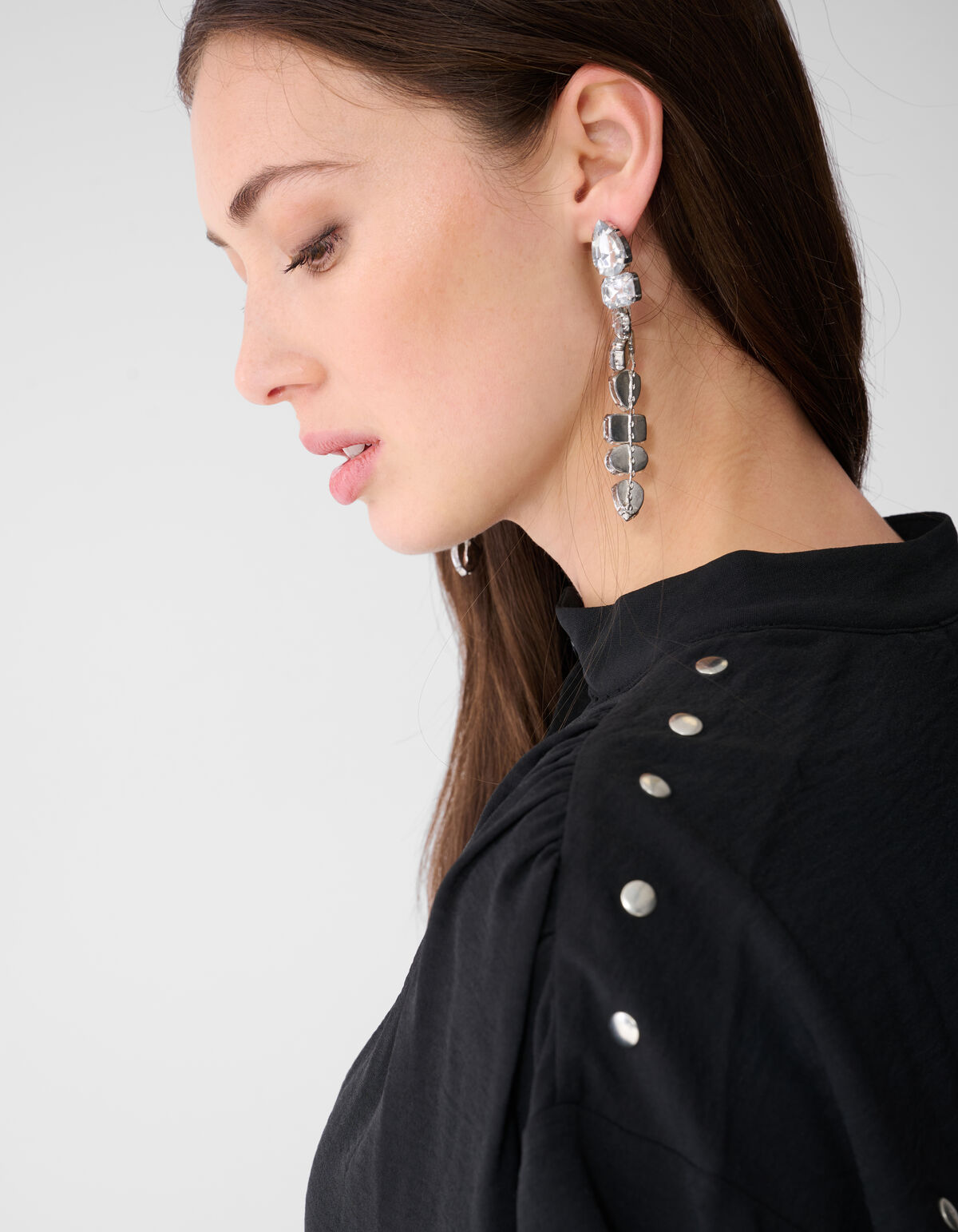 Twist Studs Blouse Zwart SHOEBY WOMEN