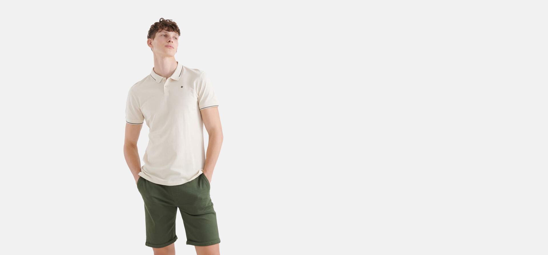 Basis Polo Gebroken Wit SHOEBY MEN