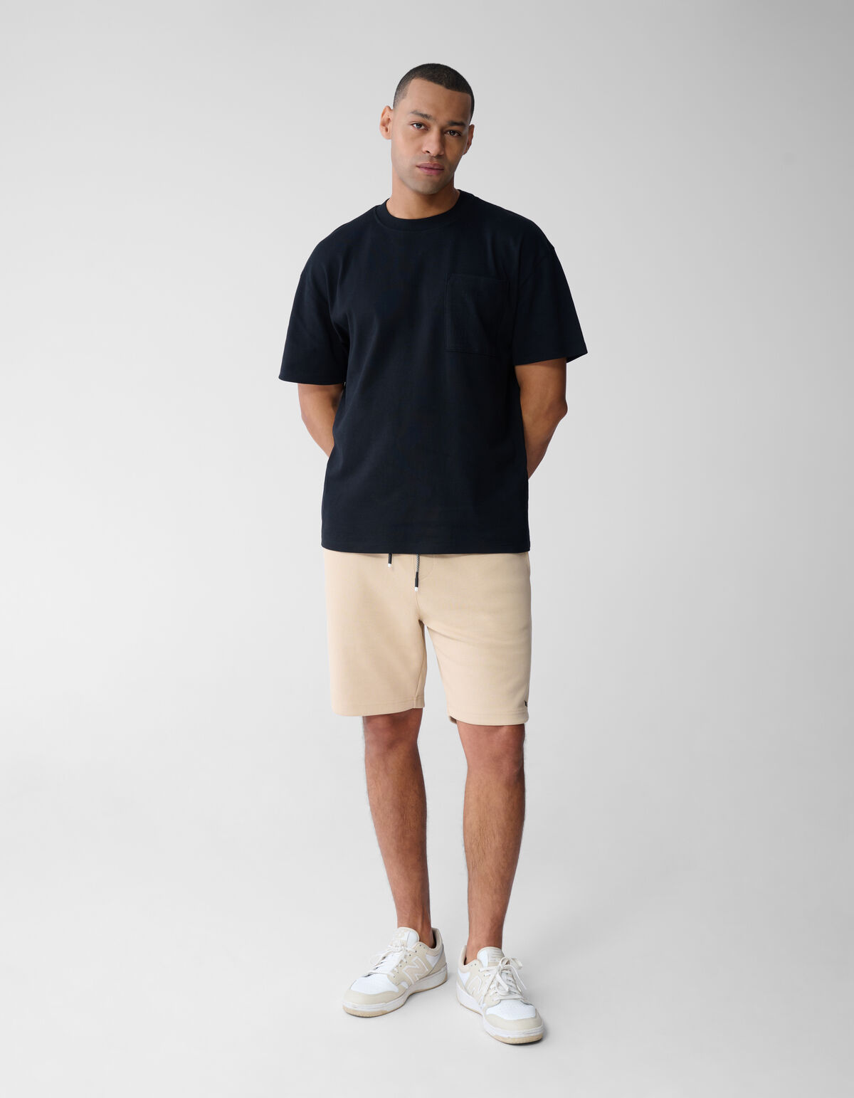 Structuur Pocket T-shirt Zwart SHOEBY MEN