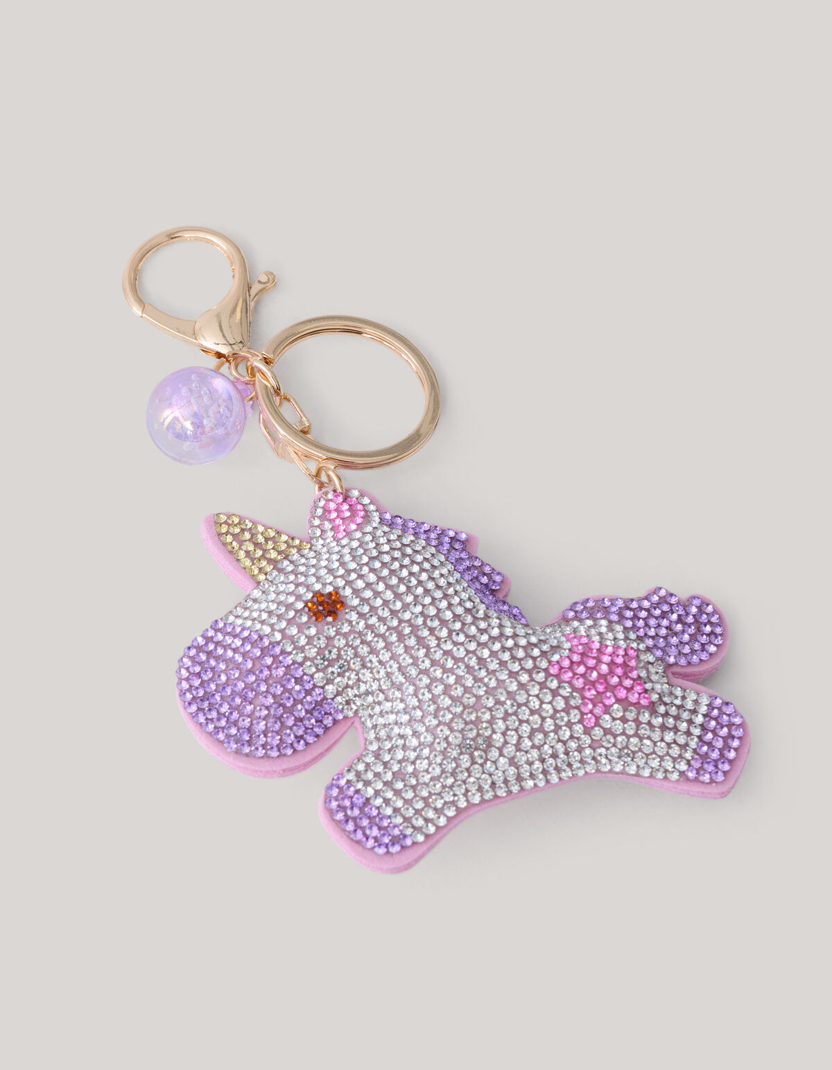 Strass Unicorn Sleutelhanger Roze SHOEBY ACCESSOIRES