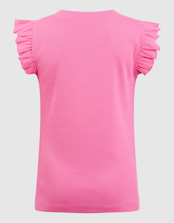 Ruffle Heart Top Roze SHOEBY GIRLS