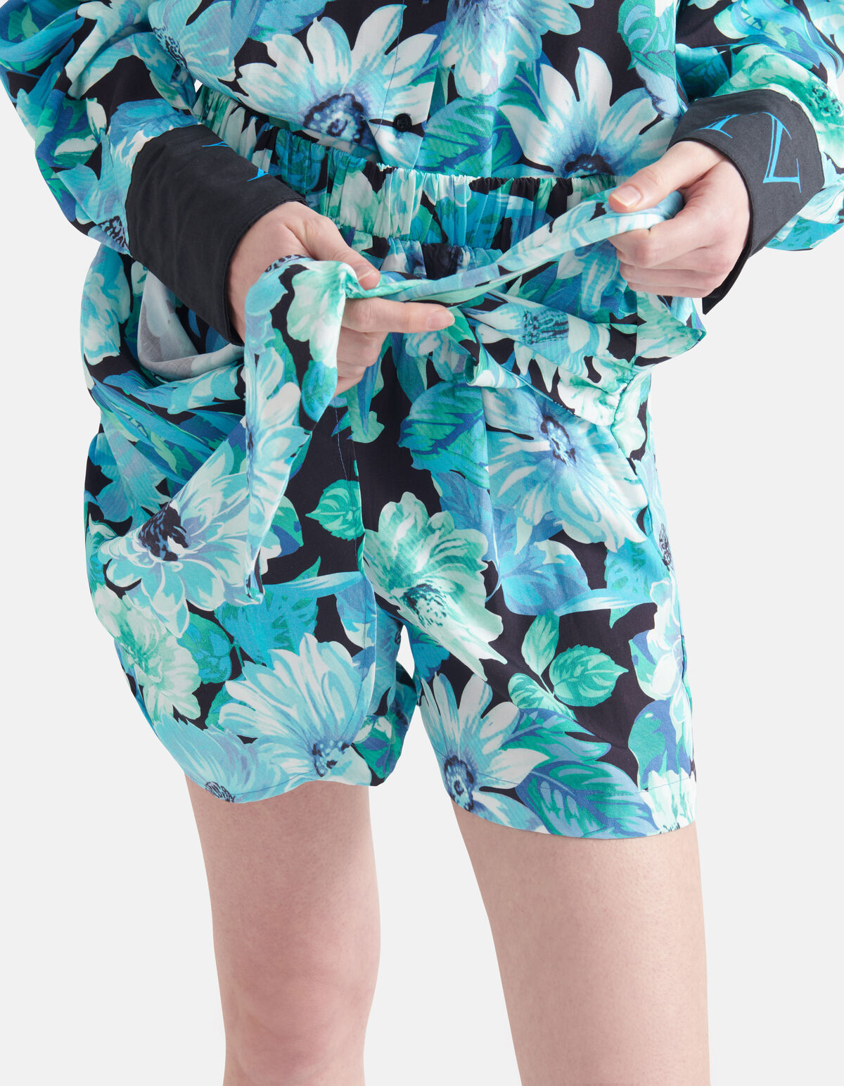 Bloemenprint Skort Blauw SHOEBY WOMEN