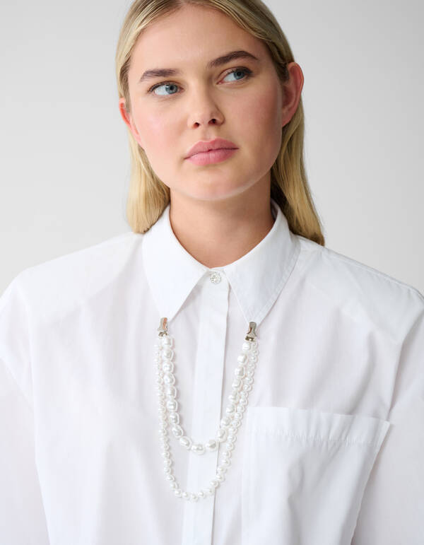 Multi Parel Clip Gebroken Wit SHOEBY ACCESSOIRES