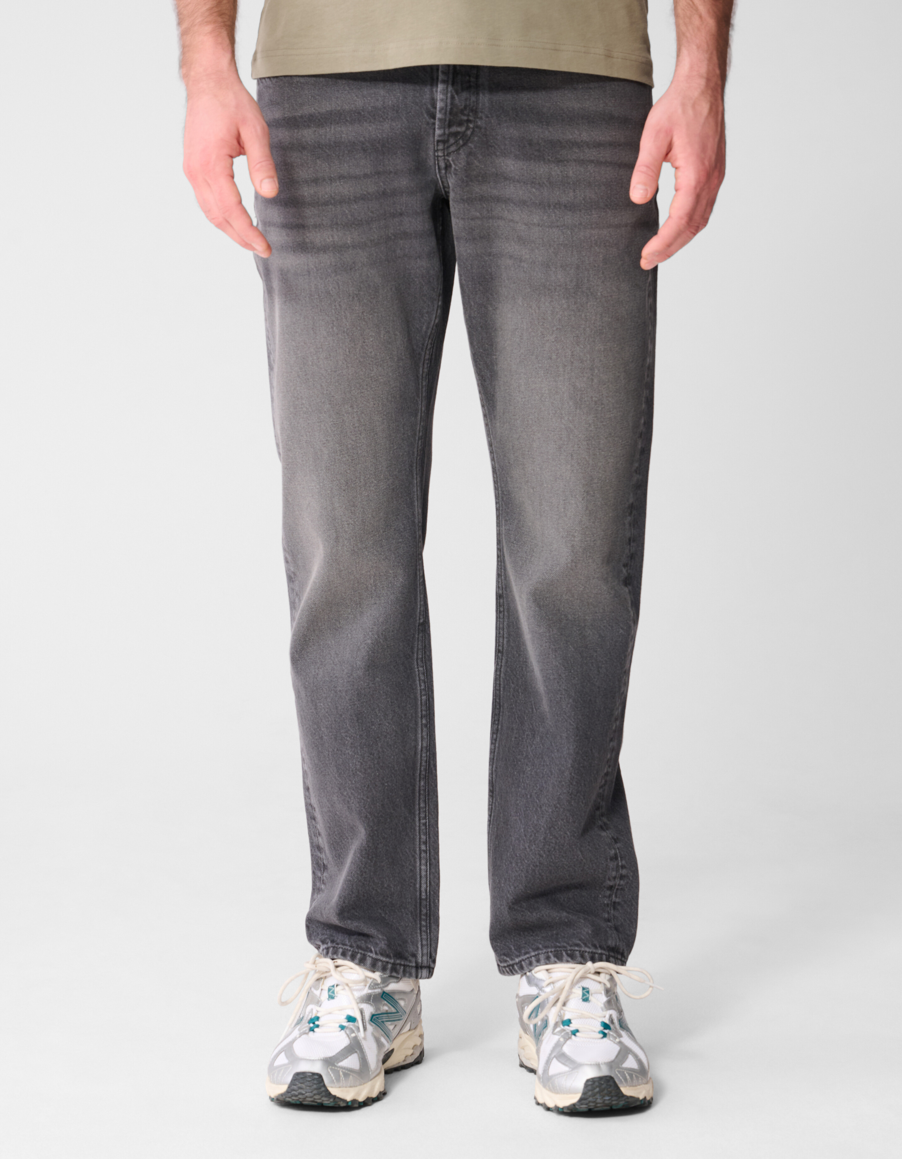 Modern Straight Fit Jeans Washed Zwart L34 SHOEBY MEN
