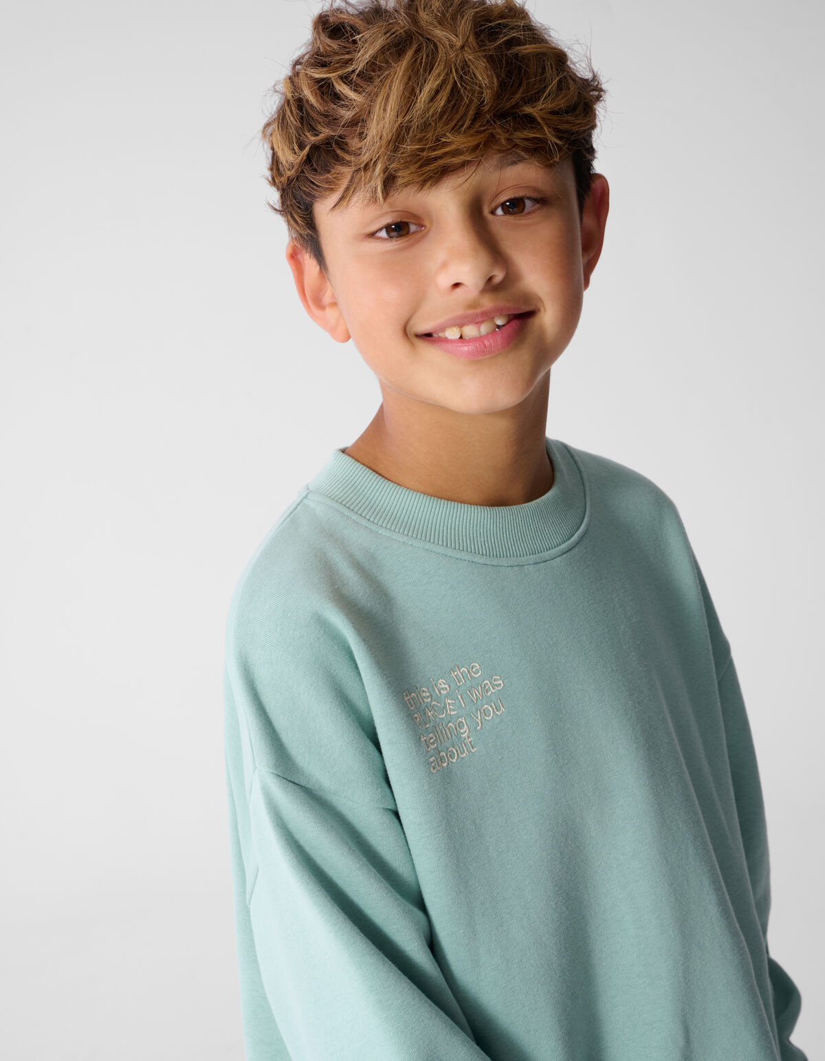Oversized Artwork Sweater Lichtgroen SHOEBY BOYS