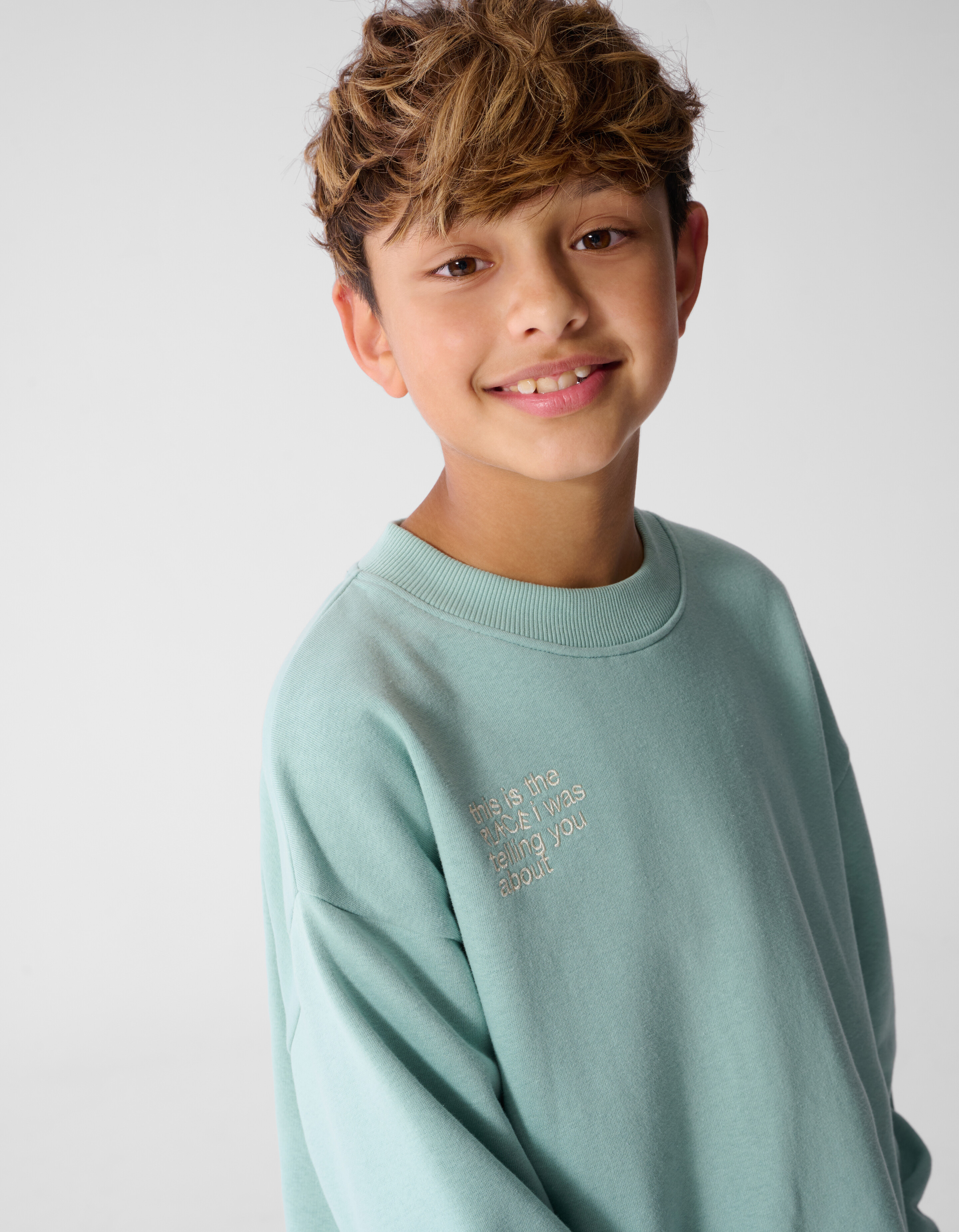 Oversized Artwork Sweater Lichtgroen SHOEBY BOYS