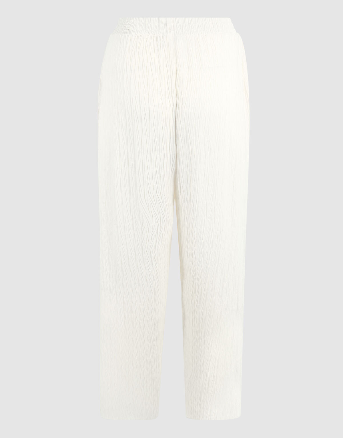 Crinkle Wide Leg Broek Gebroken Wit SHOEBY WOMEN