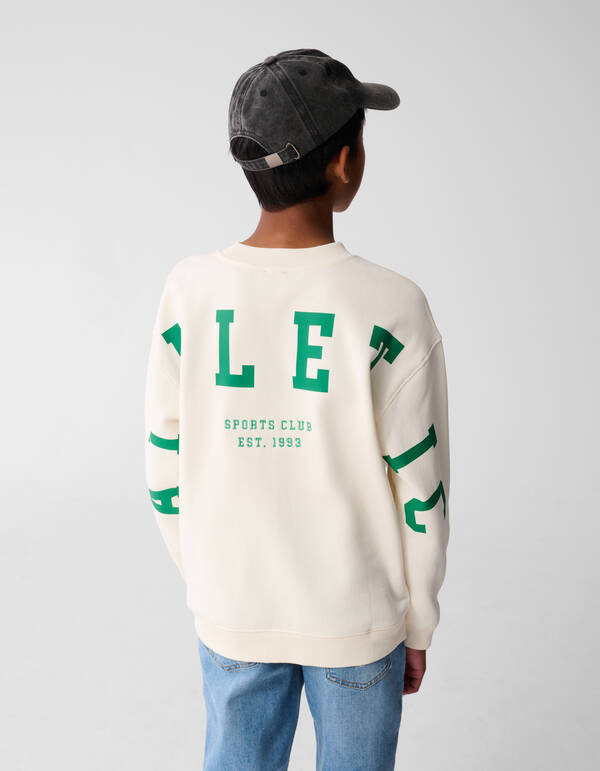 Athletic Artwork Sweater Gebroken Wit SHOEBY BOYS