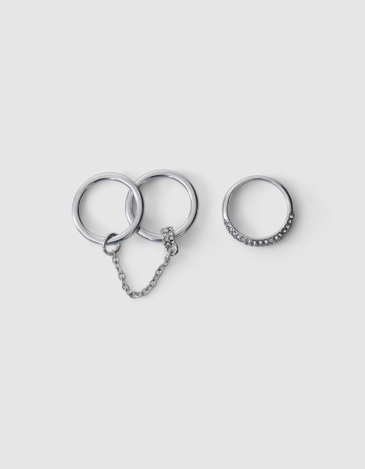 Stack Strass Ringen Set Zilver SHOEBY ACCESSOIRES