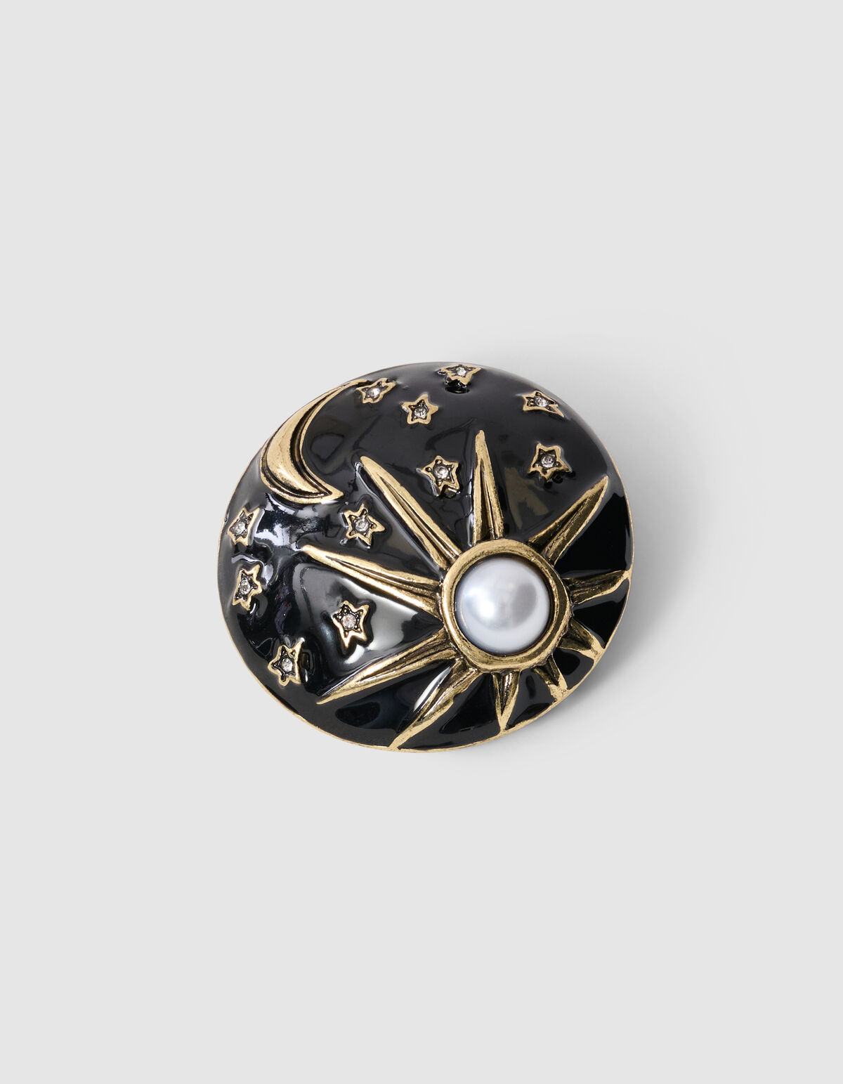 Maan/Ster Broche Zwart SHOEBY ACCESSOIRES