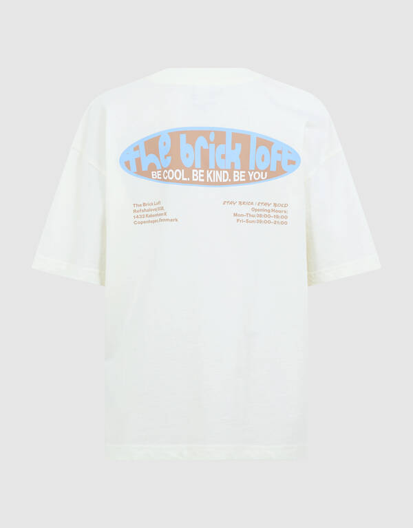 Brick Artwork T-shirt Gebroken Wit SHOEBY BOYS