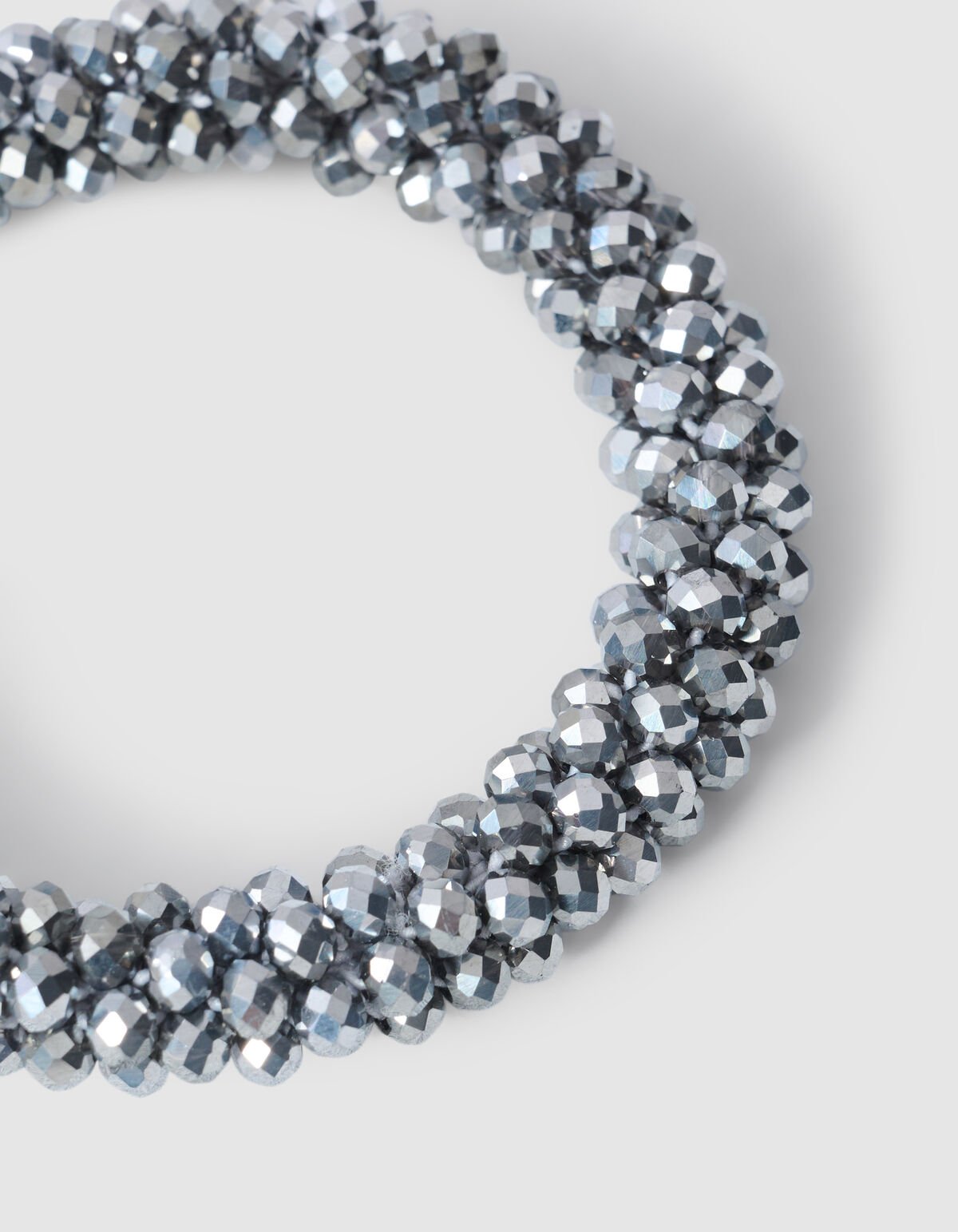 Beaded Haarelastiek Zilver SHOEBY ACCESSOIRES