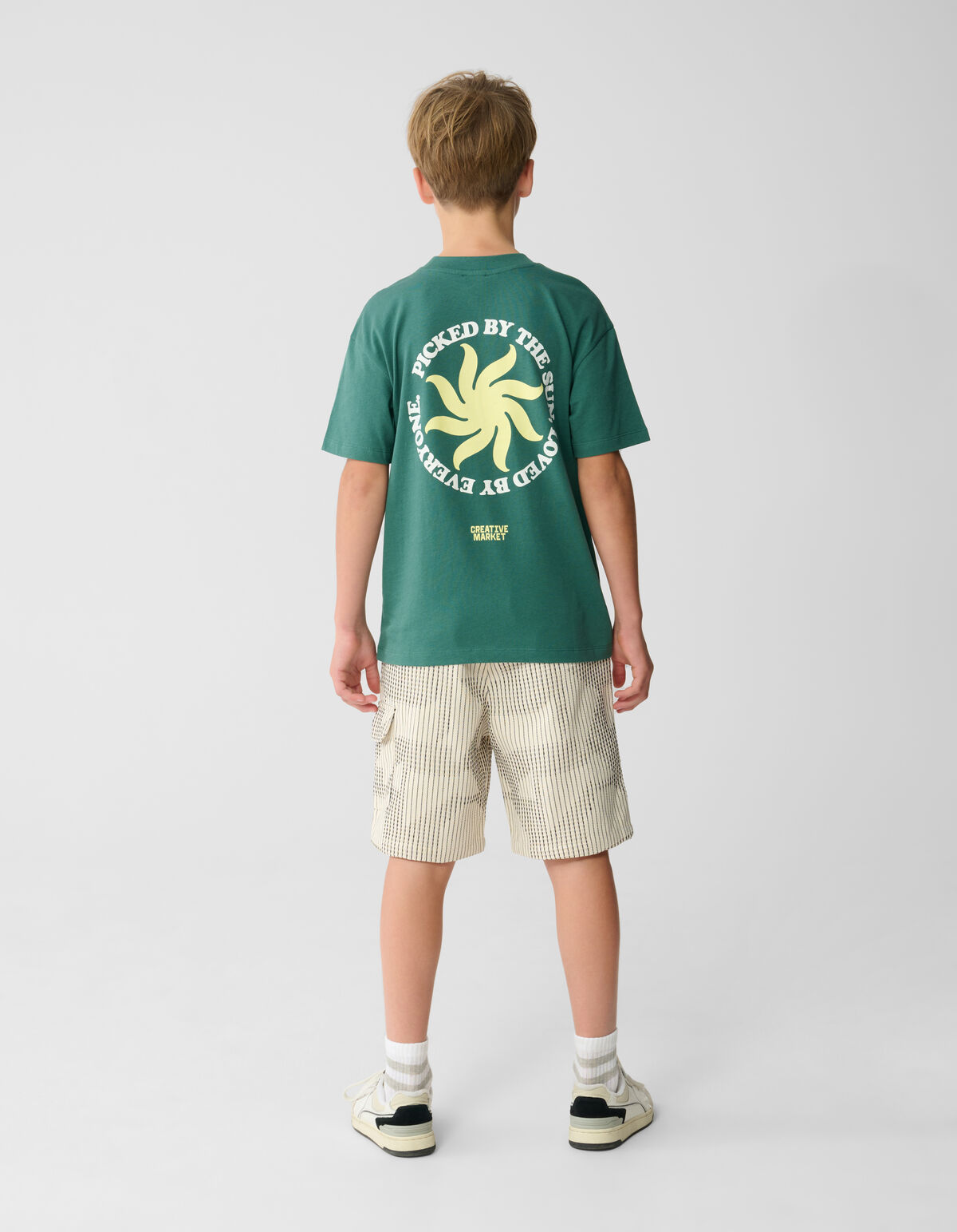 Market Artwork T-shirt Groen SHOEBY BOYS