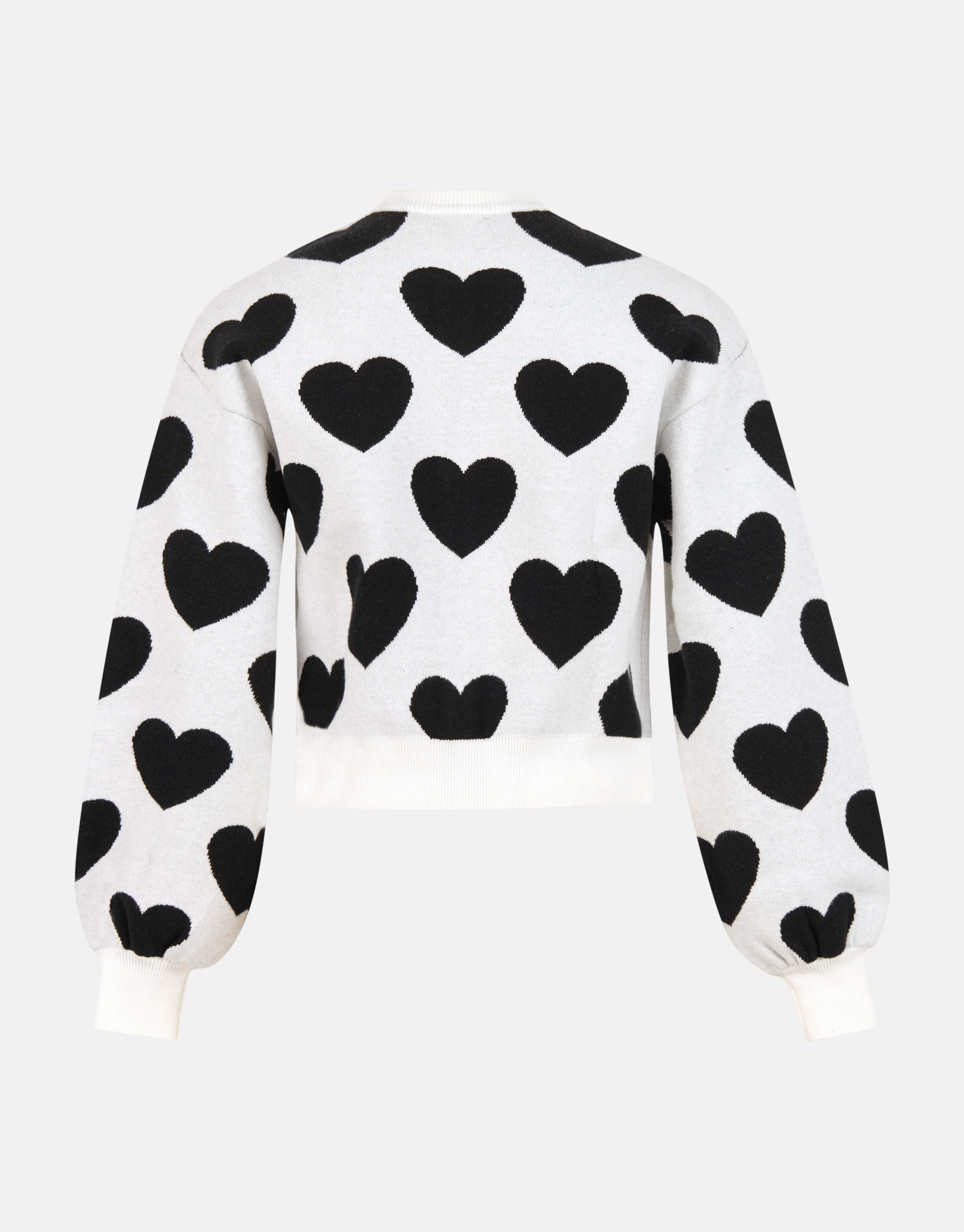 Heart Cardigan Wit/Zwart SHOEBY WOMEN