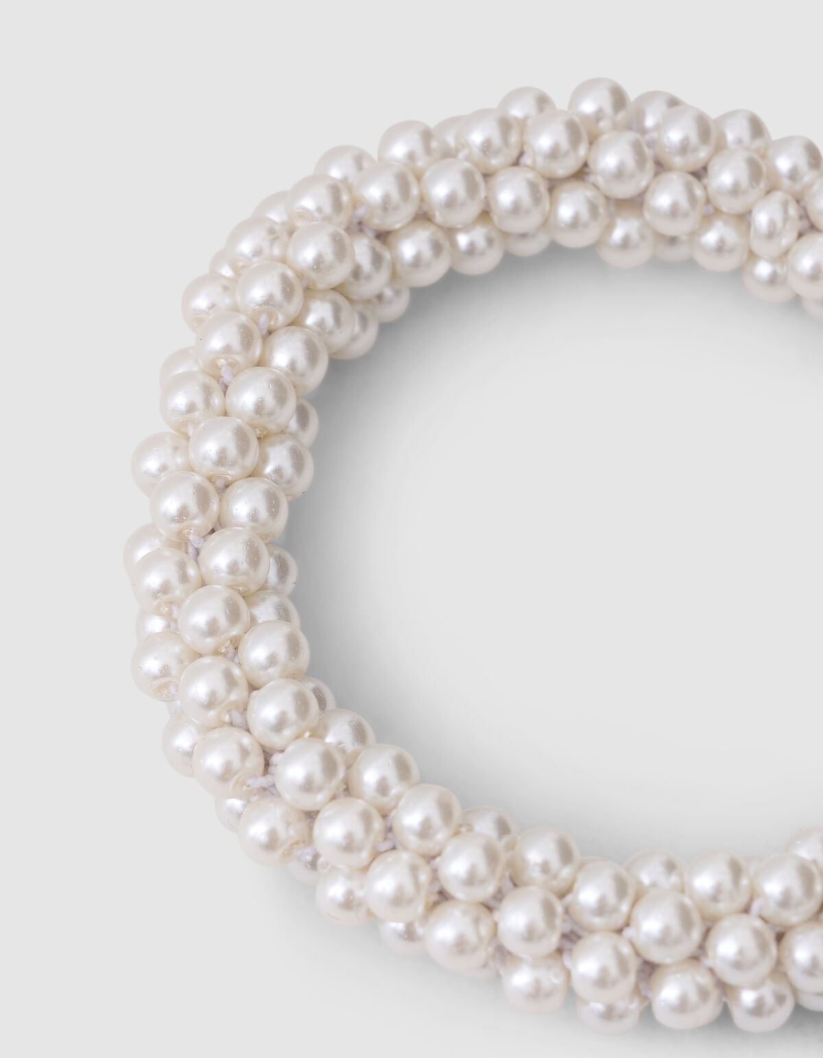 Beaded Haarelastiek Gebroken Wit SHOEBY ACCESSOIRES