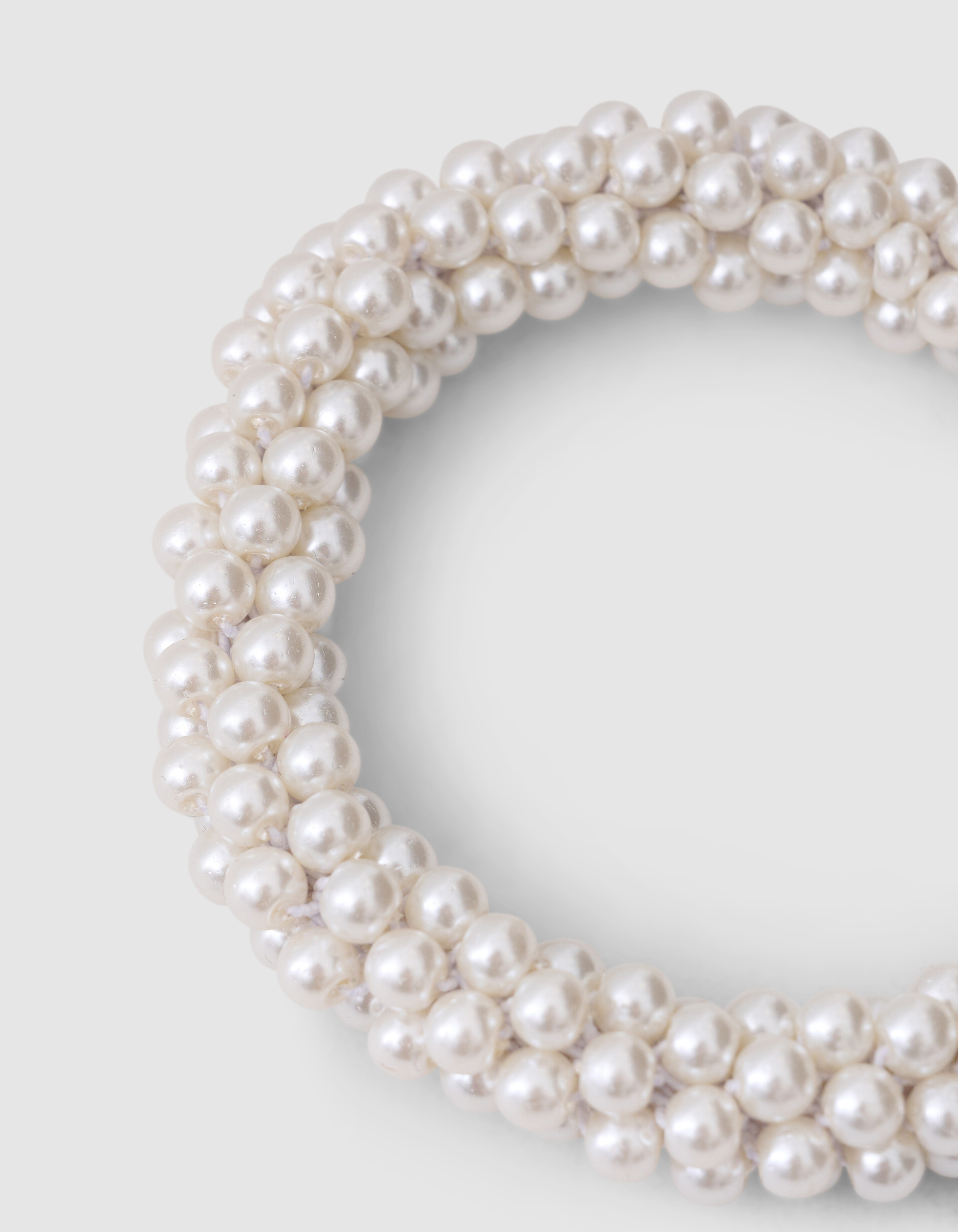 Beaded Haarelastiek Gebroken Wit SHOEBY ACCESSOIRES