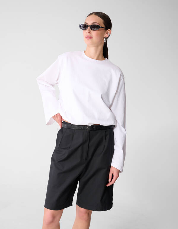 Balloon Longsleeve T-shirt Wit SHOEBY WOMEN