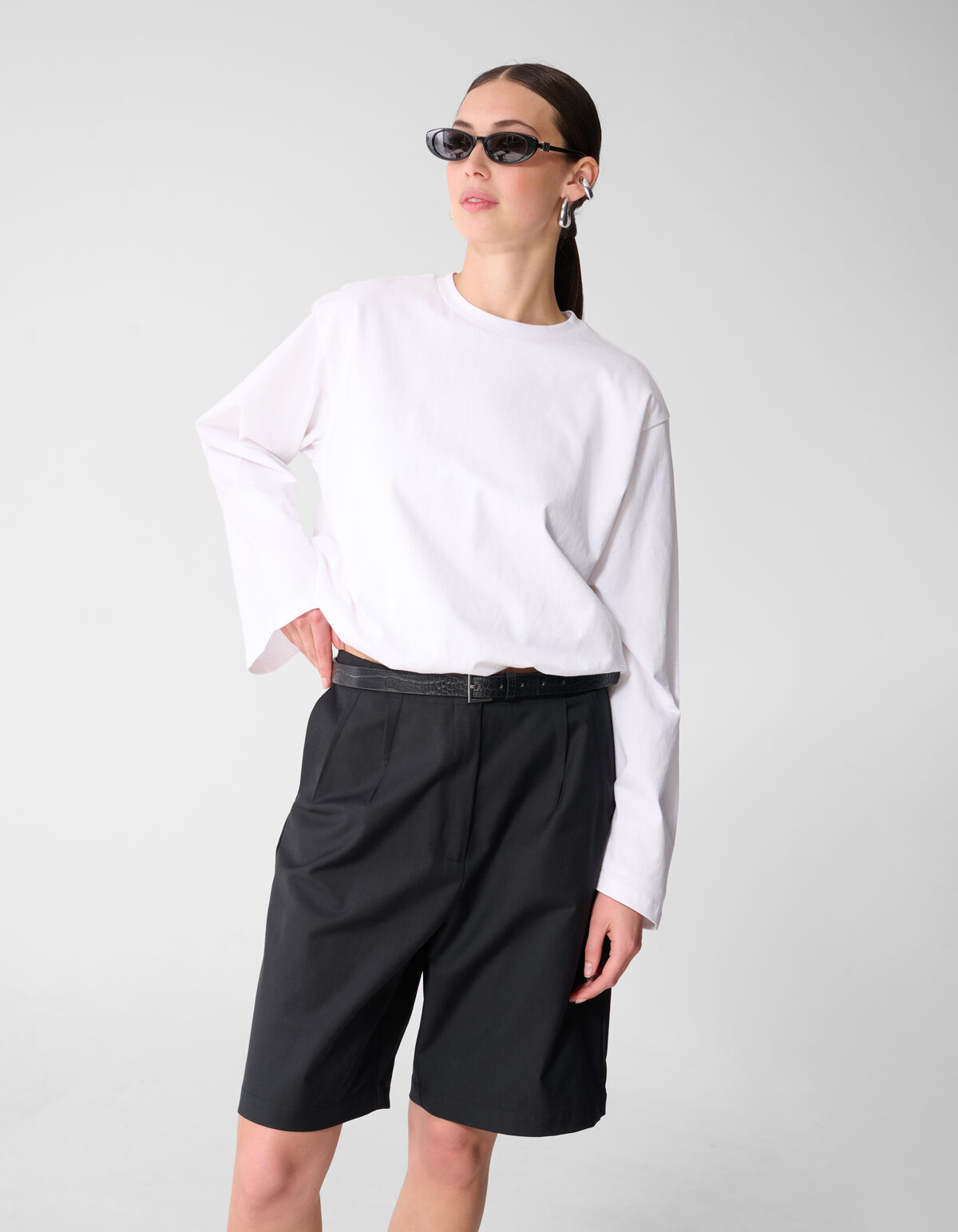 Balloon Longsleeve T-shirt Wit SHOEBY WOMEN