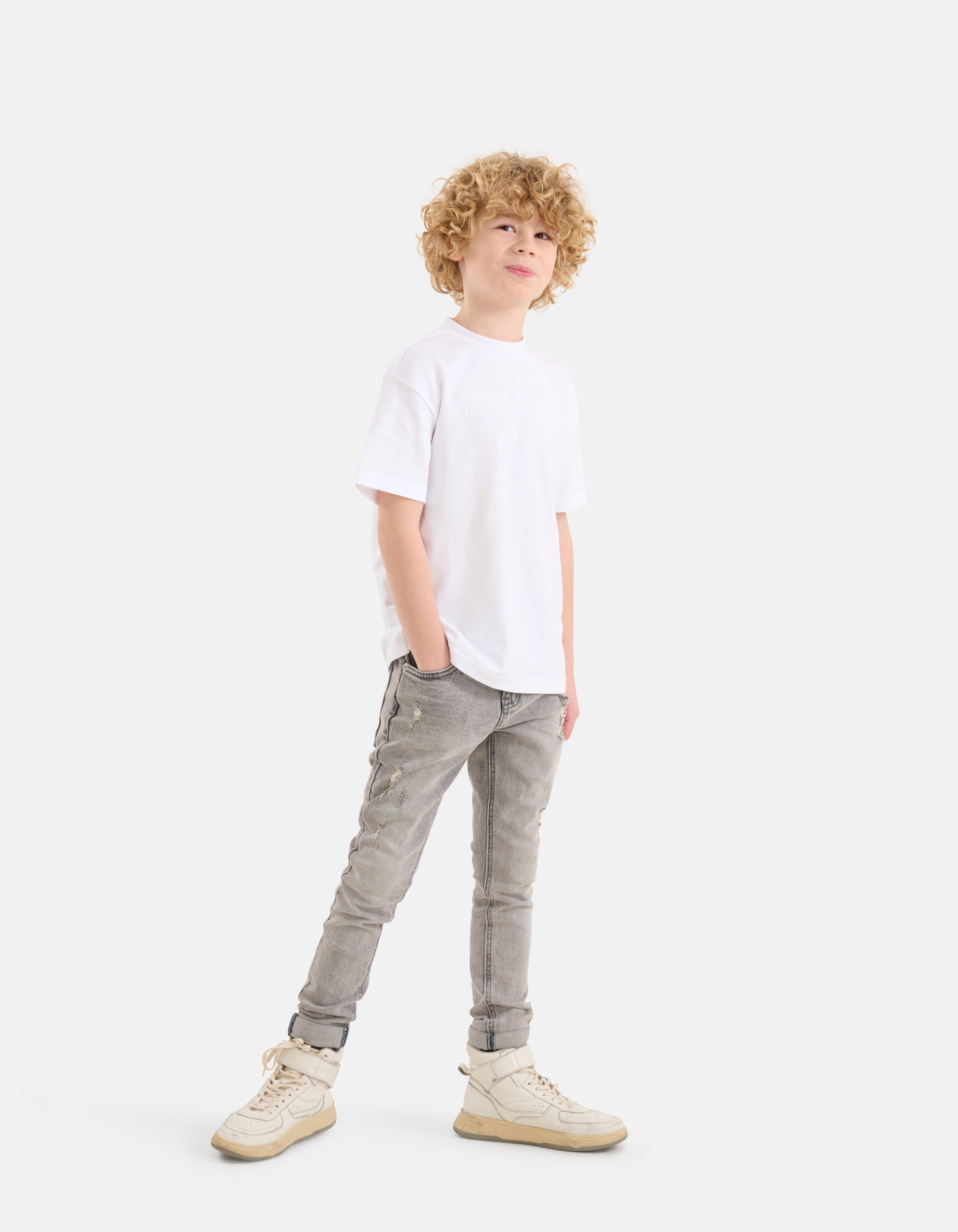 Heavy Basis T-shirt Wit SHOEBY BOYS