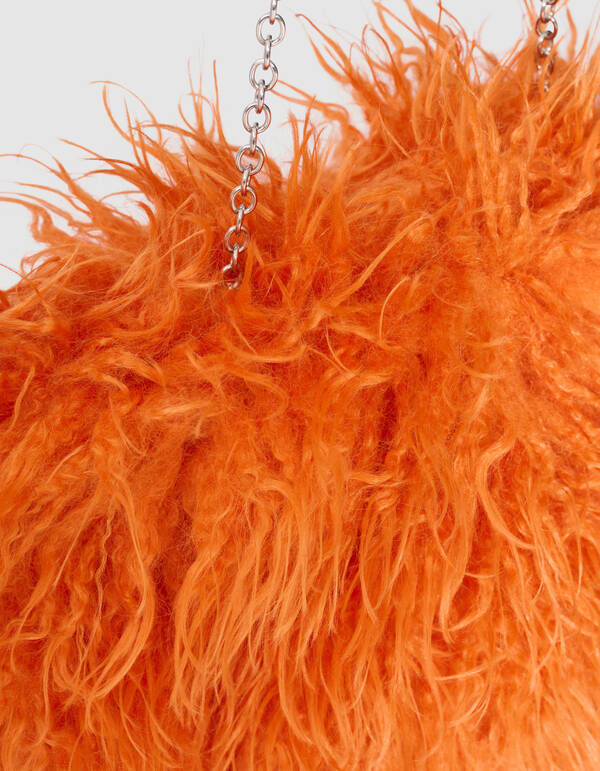 Fluffy Clutch Oranje SHOEBY ACCESSOIRES