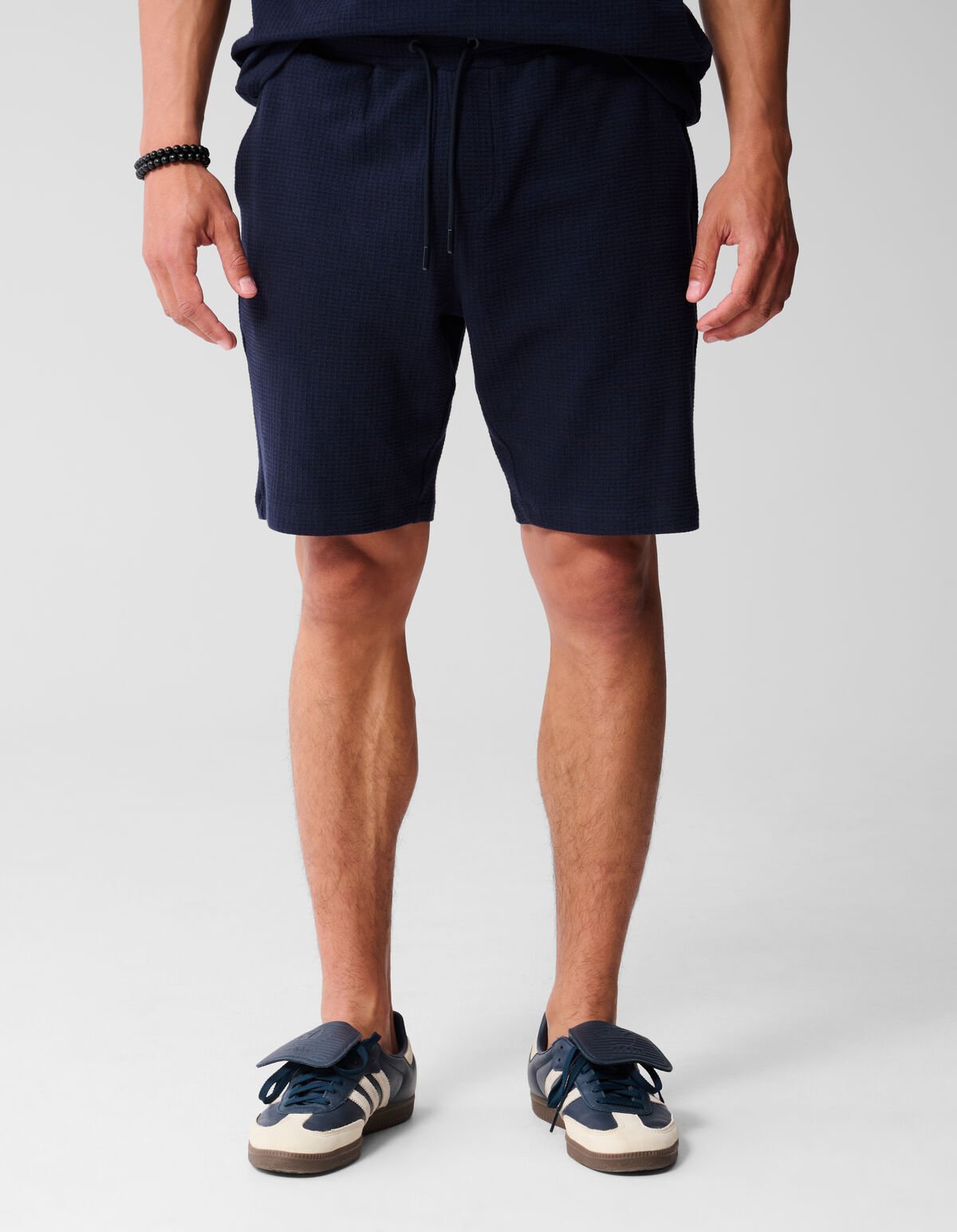 Waffle Structuur Short Donkerblauw SHOEBY MEN