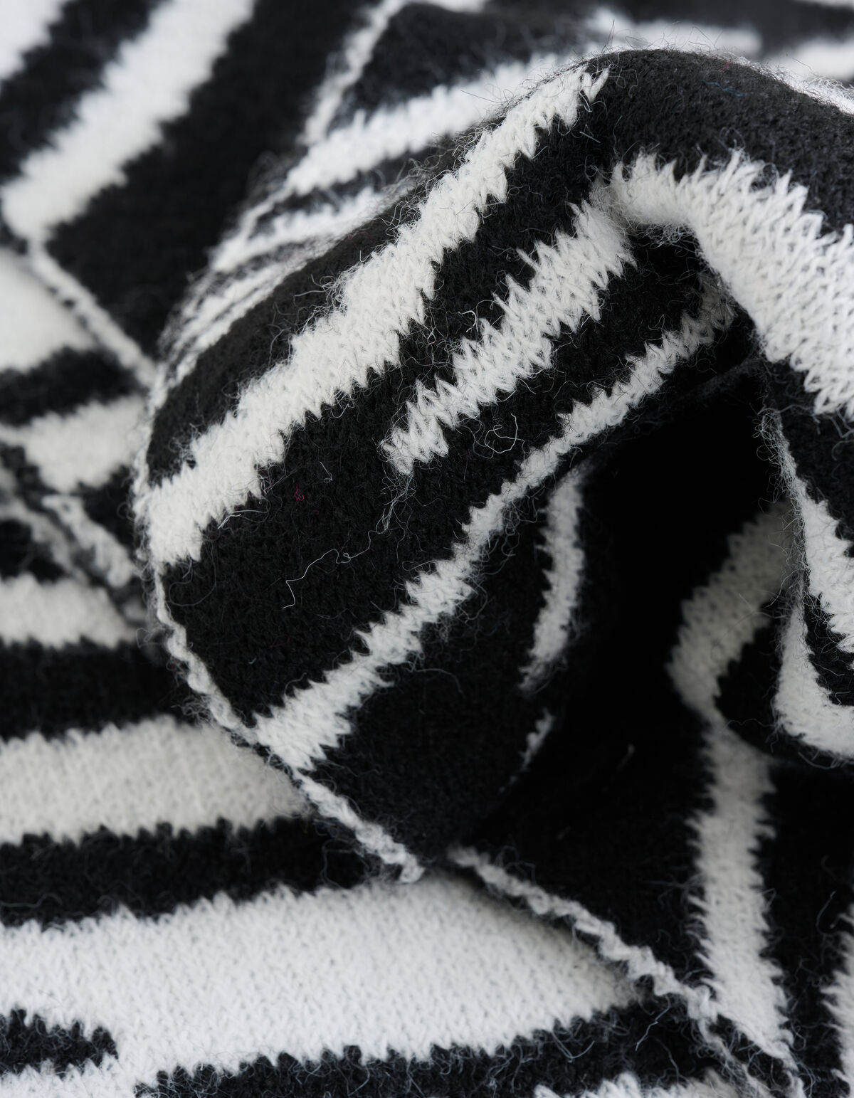 Zebraprint Sjaal Zwart/Wit SHOEBY ACCESSOIRES