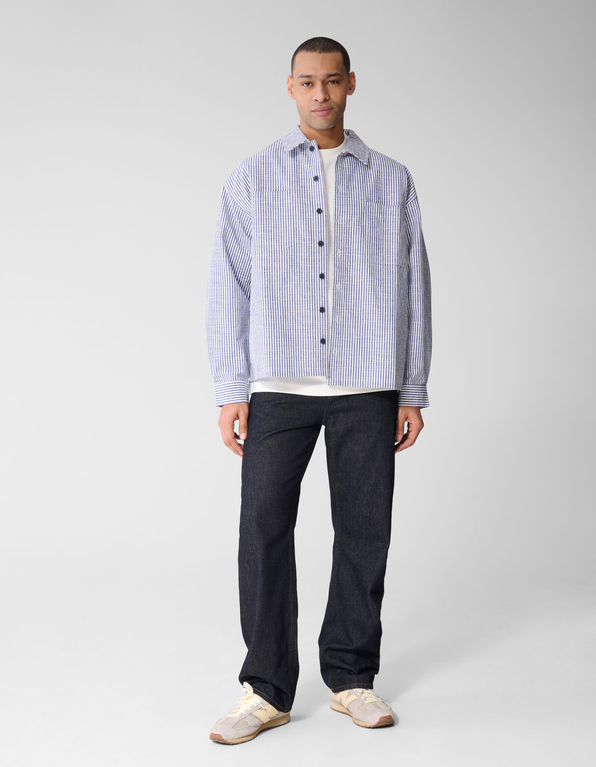 Pinstripe Overshirt Blauw SHOEBY MEN