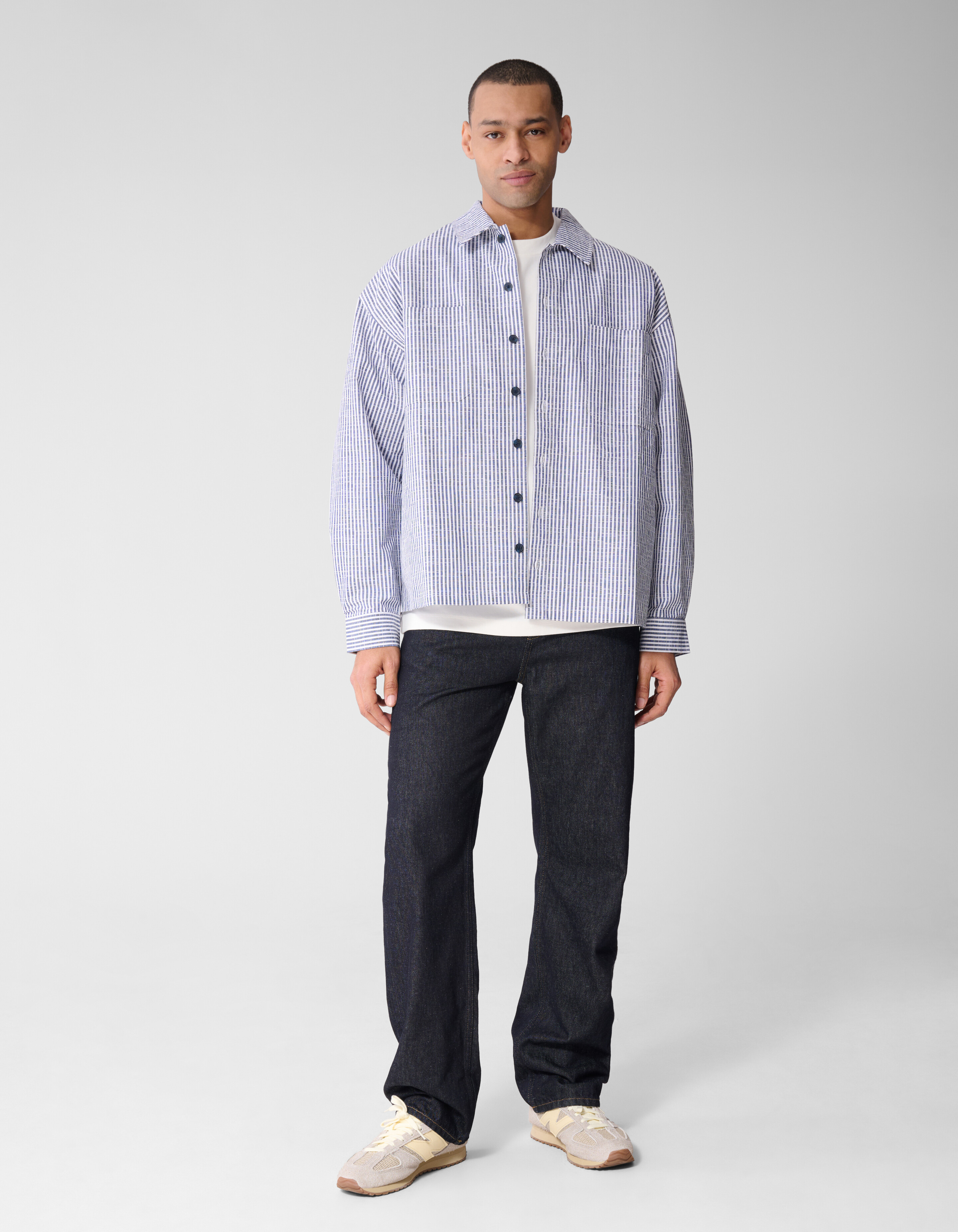 Pinstripe Overshirt Blauw SHOEBY MEN
