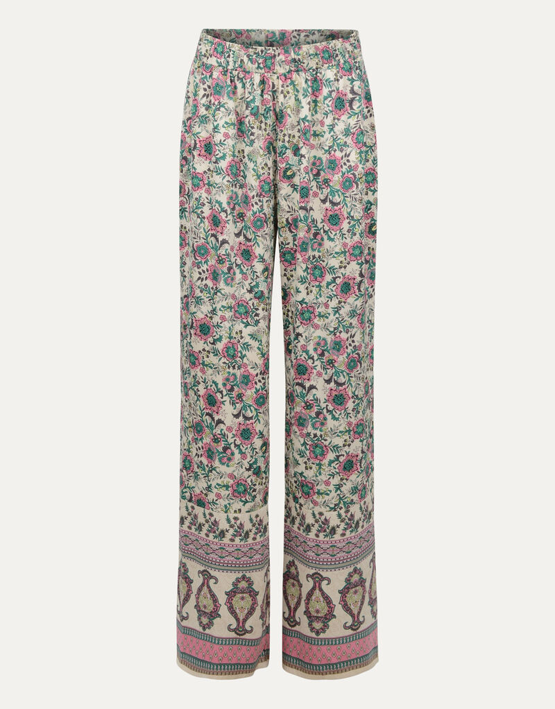 Printed Wide Leg Pants
