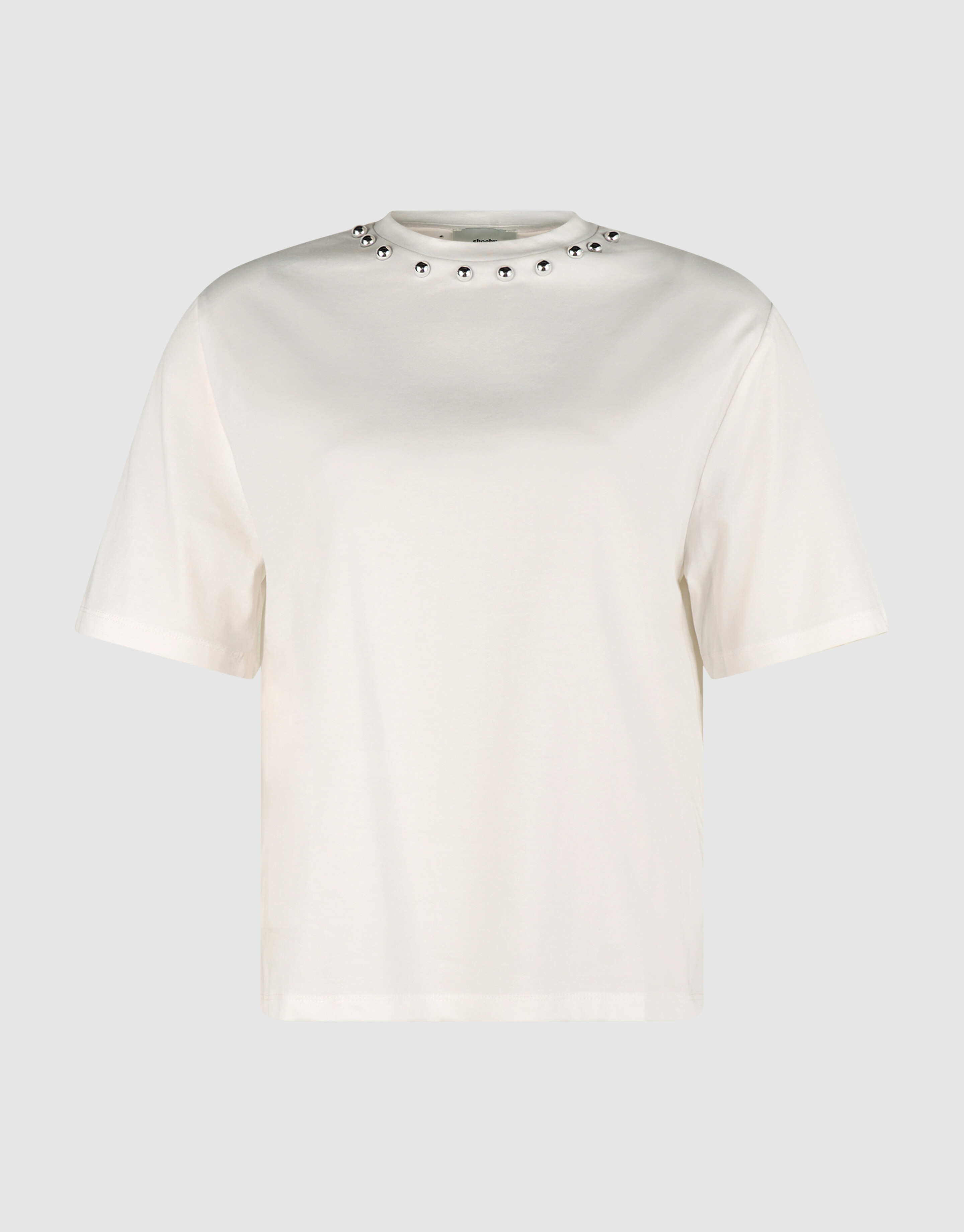 Studded T-shirt Gebroken Wit SHOEBY WOMEN