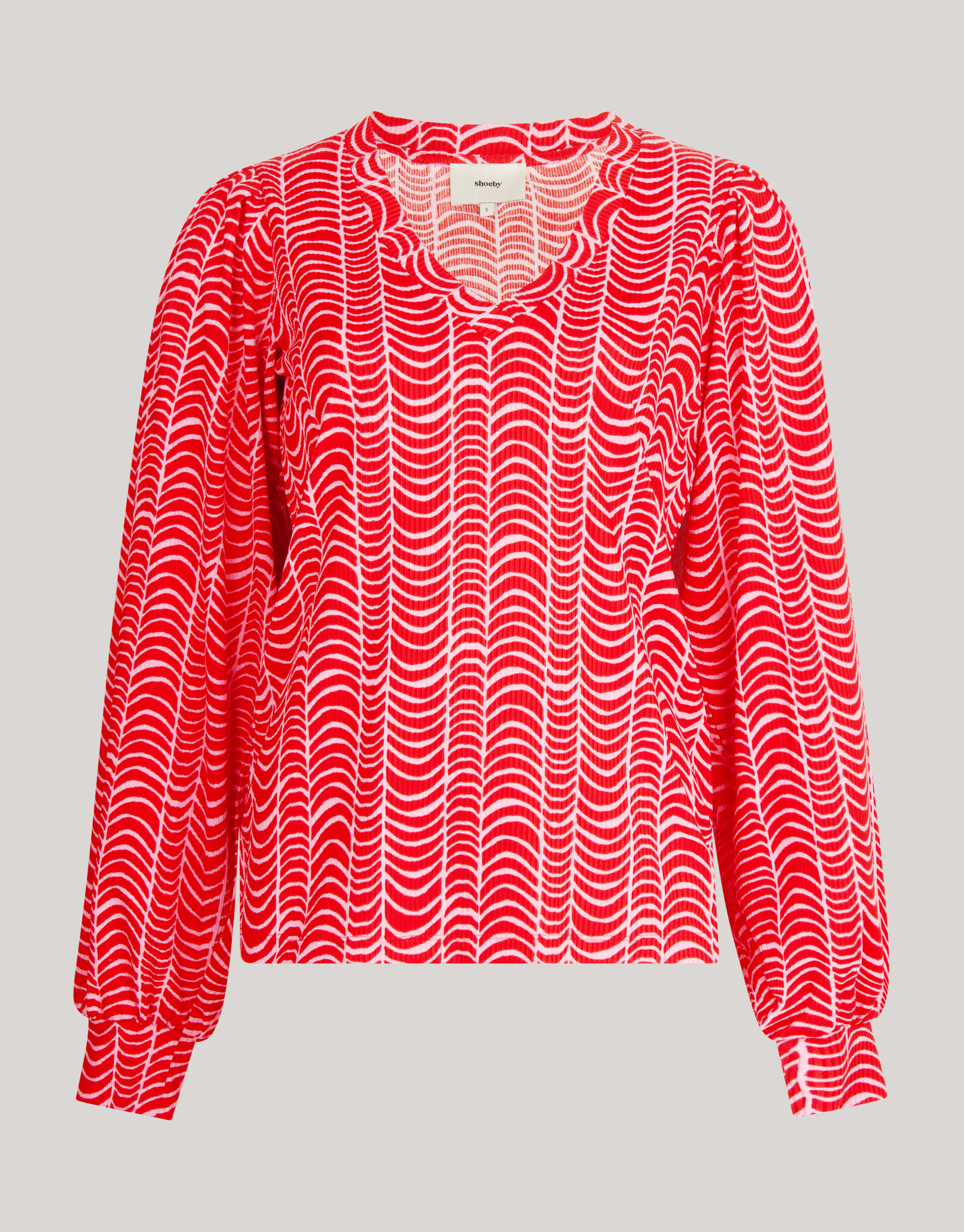 Rib Jersey Top Rood SHOEBY WOMEN