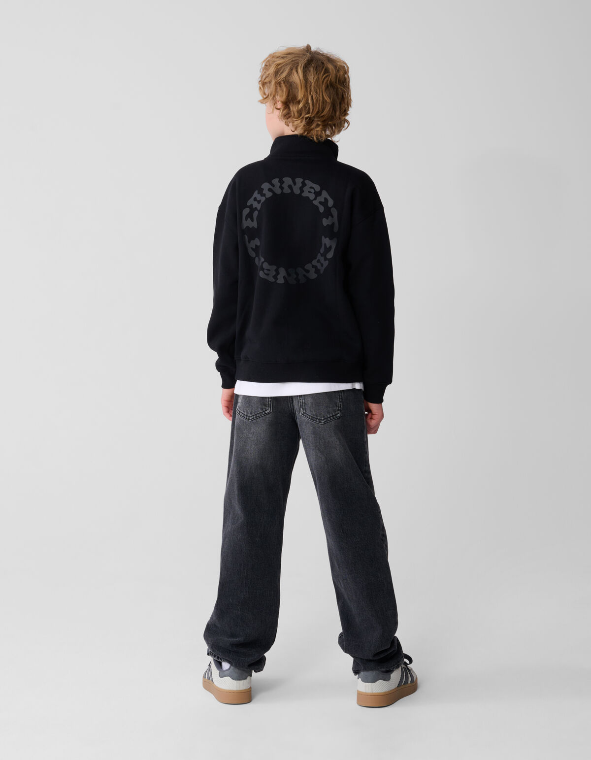 Half Zip Sweater Zwart SHOEBY BOYS
